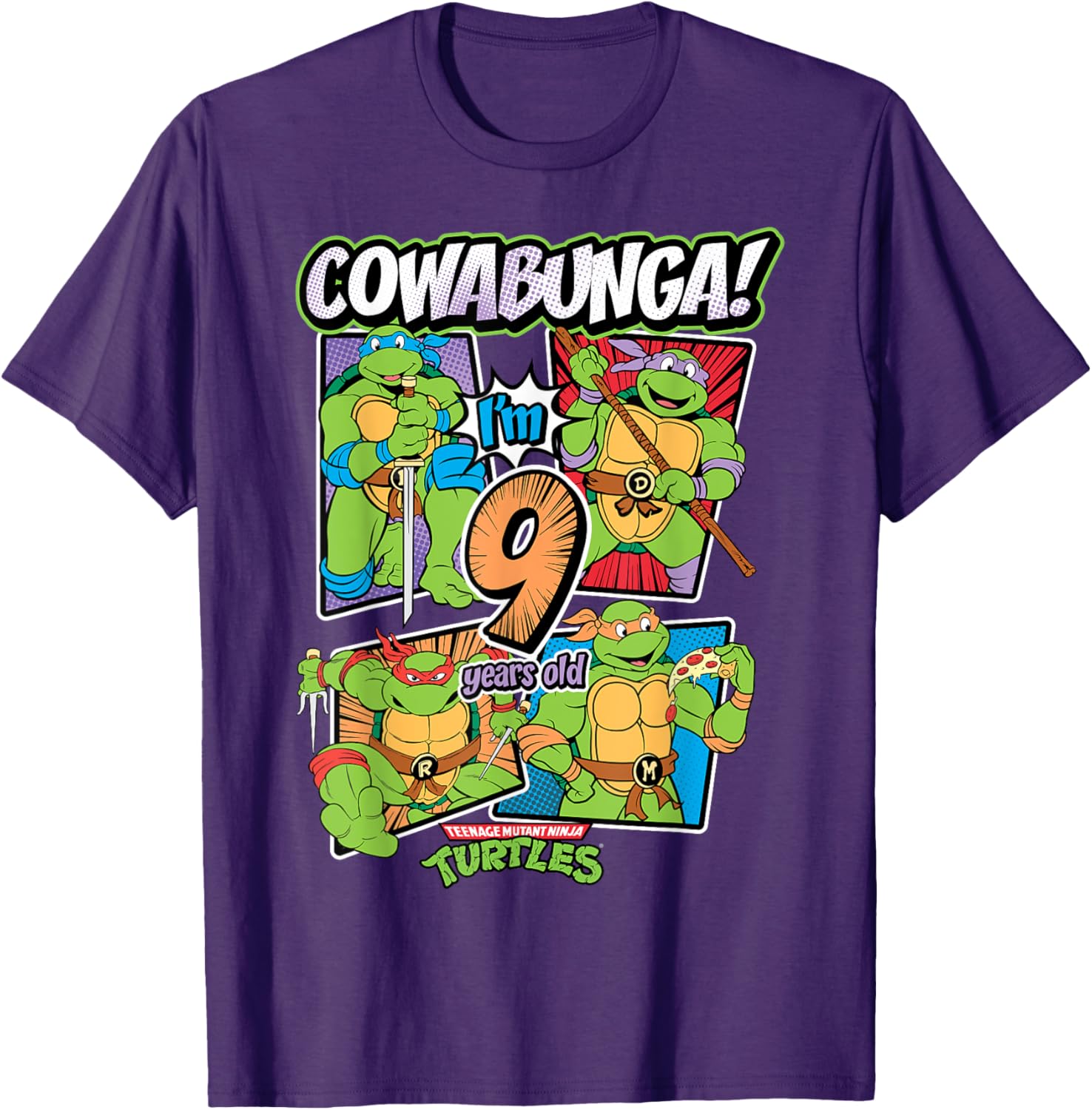 Mademark Teenage Mutant Ninja Turtles Cowabunga 9th Birthday T-Shirt - 19