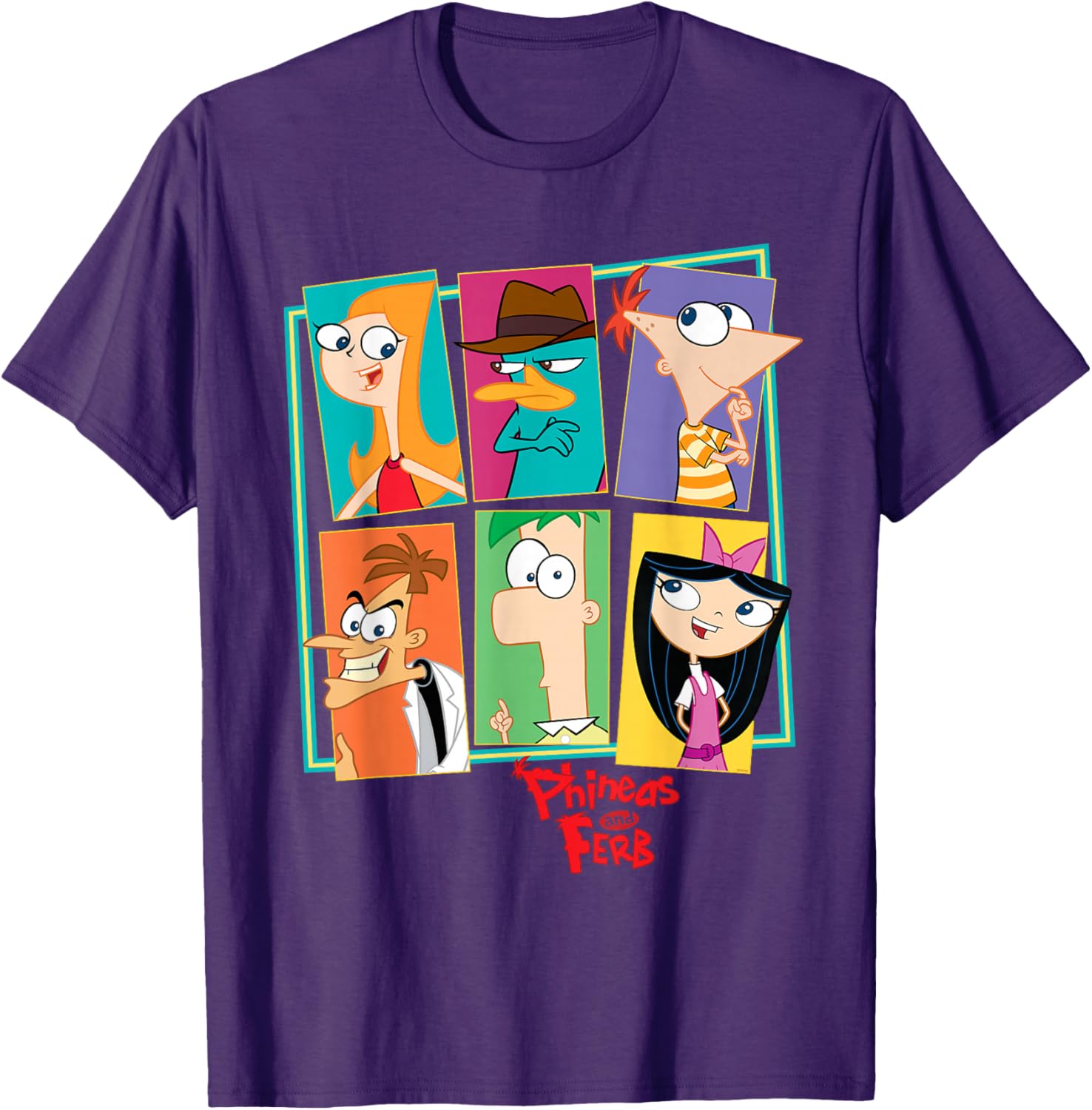 Phineas and Ferb Character Collage T-Shirt for Fun Disney Fans - 5