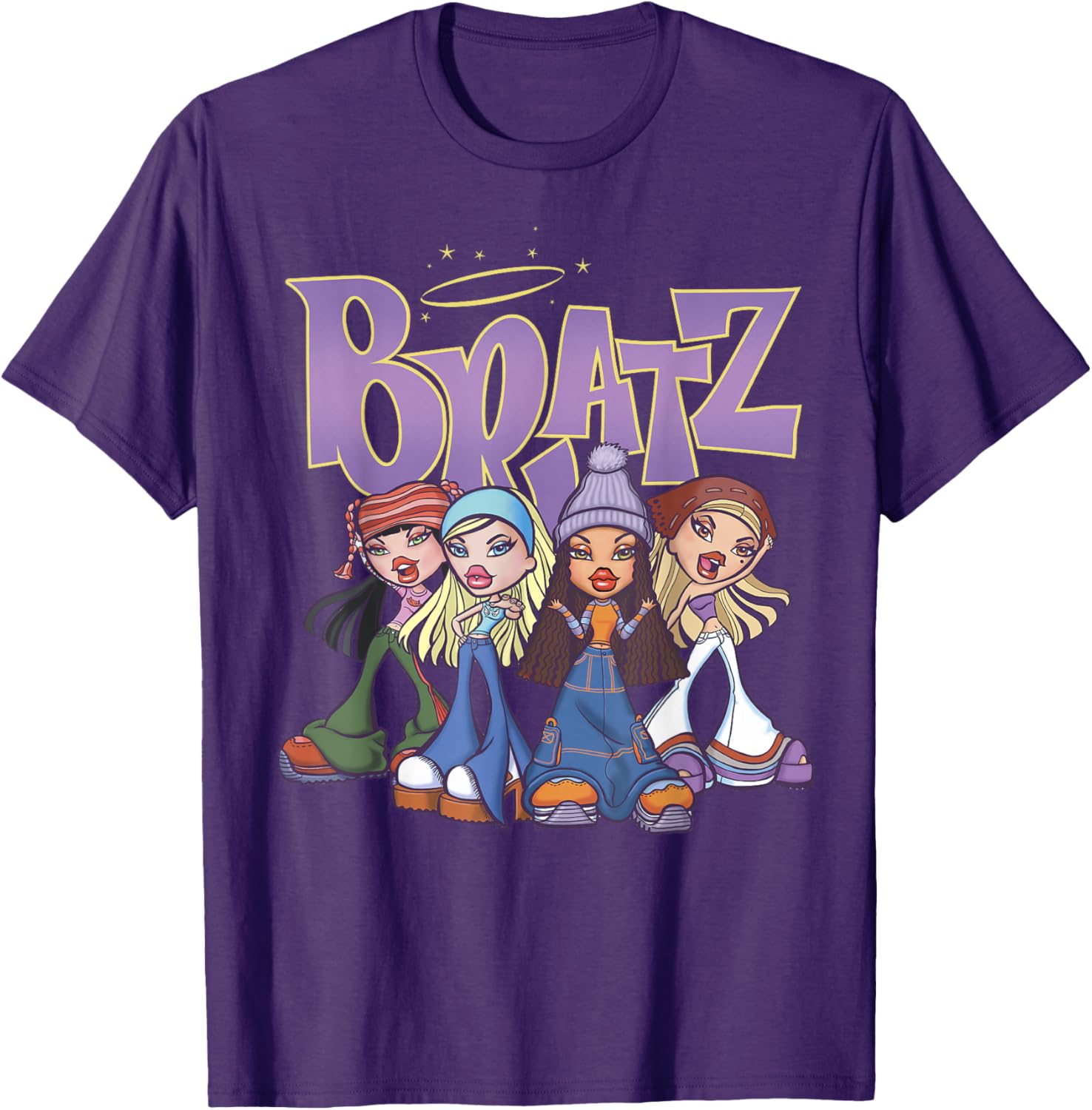 Bratz Original Four Group Shot Logo T-Shirt for Trendy Fashion Lovers - 5
