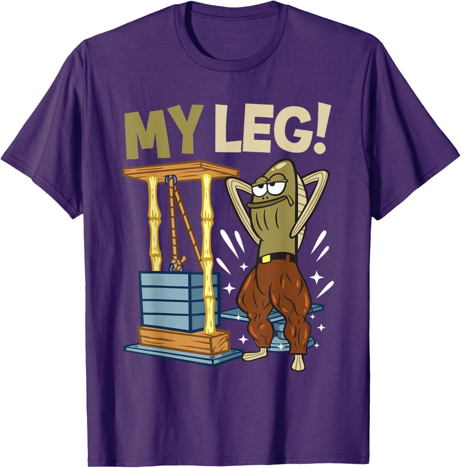 Mademark x SpongeBob My Leg Bodybuilding Funny T-Shirt for Leg Day - 18