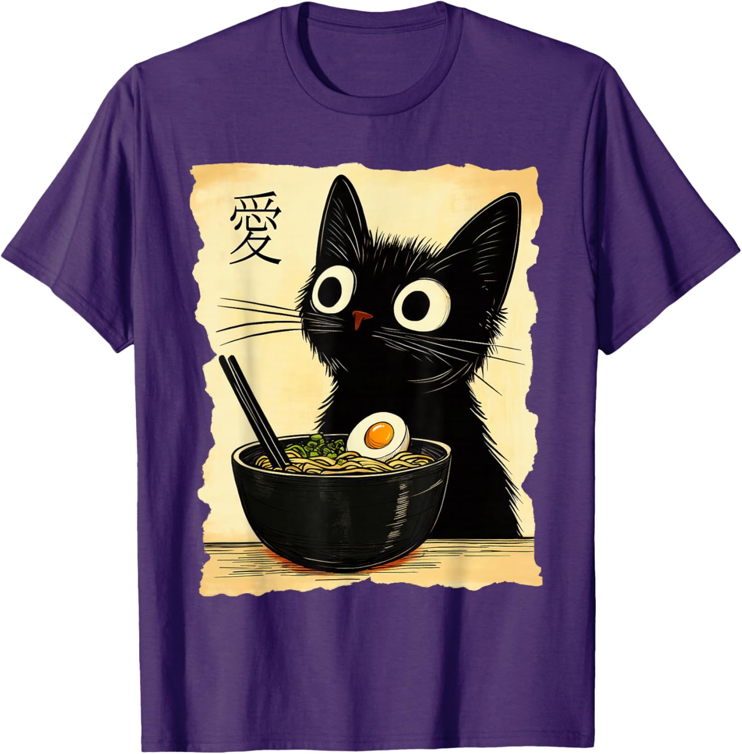 Funny Cat Ramen Graphic Tee Cute Japanese Kawaii Anime Cat T-Shirt - 12