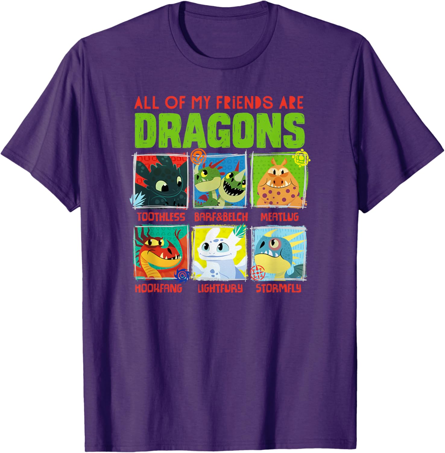 How to Train Your Dragon 3 Hidden World Dragon Friends T-Shirt for Fans - 7