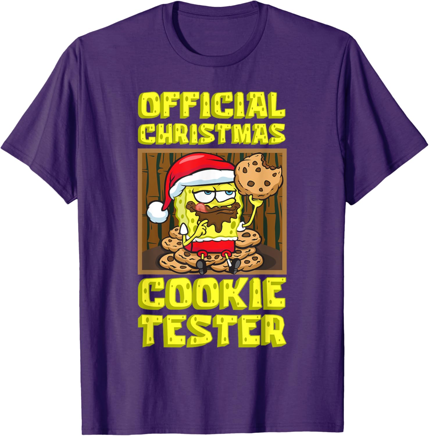 Mademark SpongeBob Christmas Funny Cookie Tester T-Shirt for Kids & Adults - 19
