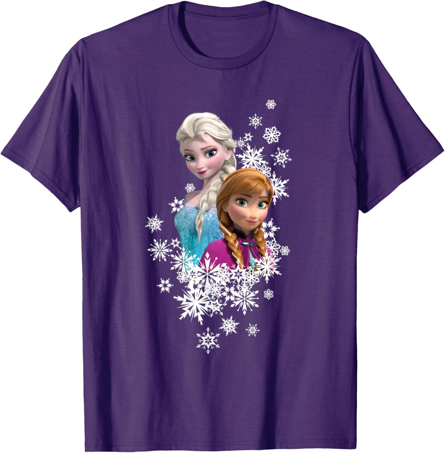 Disney Frozen Anna and Elsa Snowflakes T-Shirt for Kids and Fans - 12