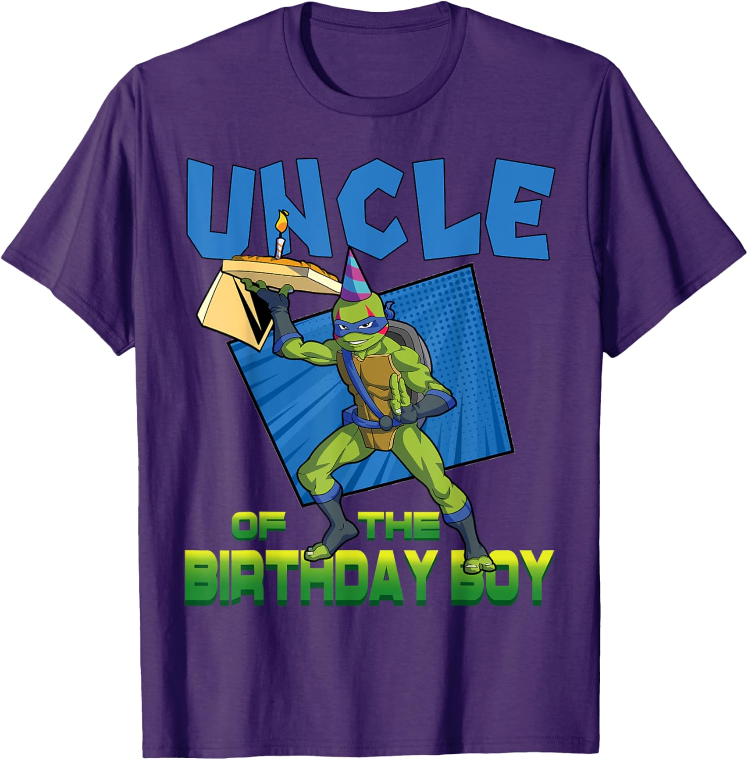 Mademark TMNT Leo Uncle Birthday Pizza Theme Party T-Shirt for Kids - 23