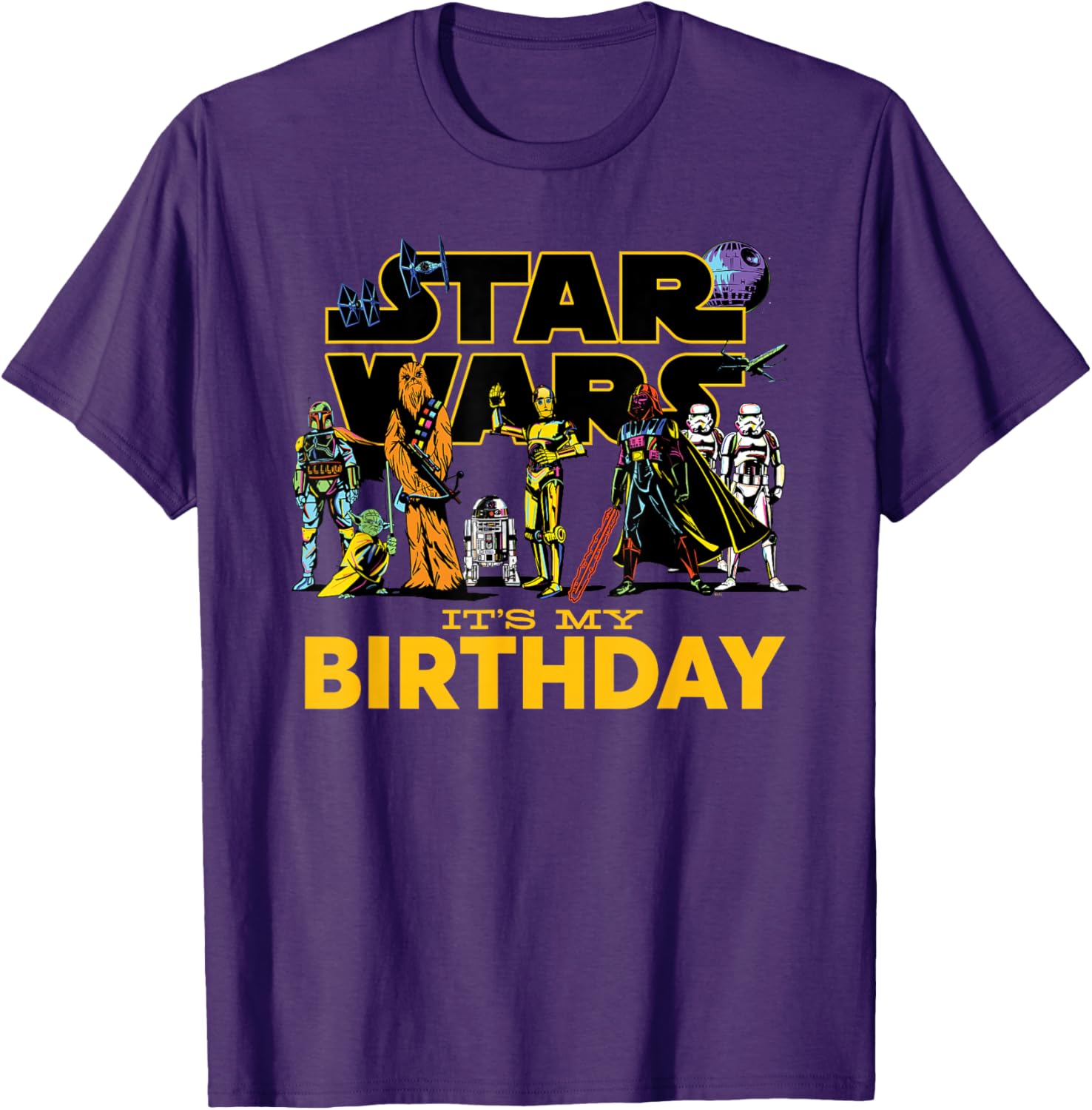 Star Wars Birthday T-Shirt for Kids Featuring Classic Characters Design - 11