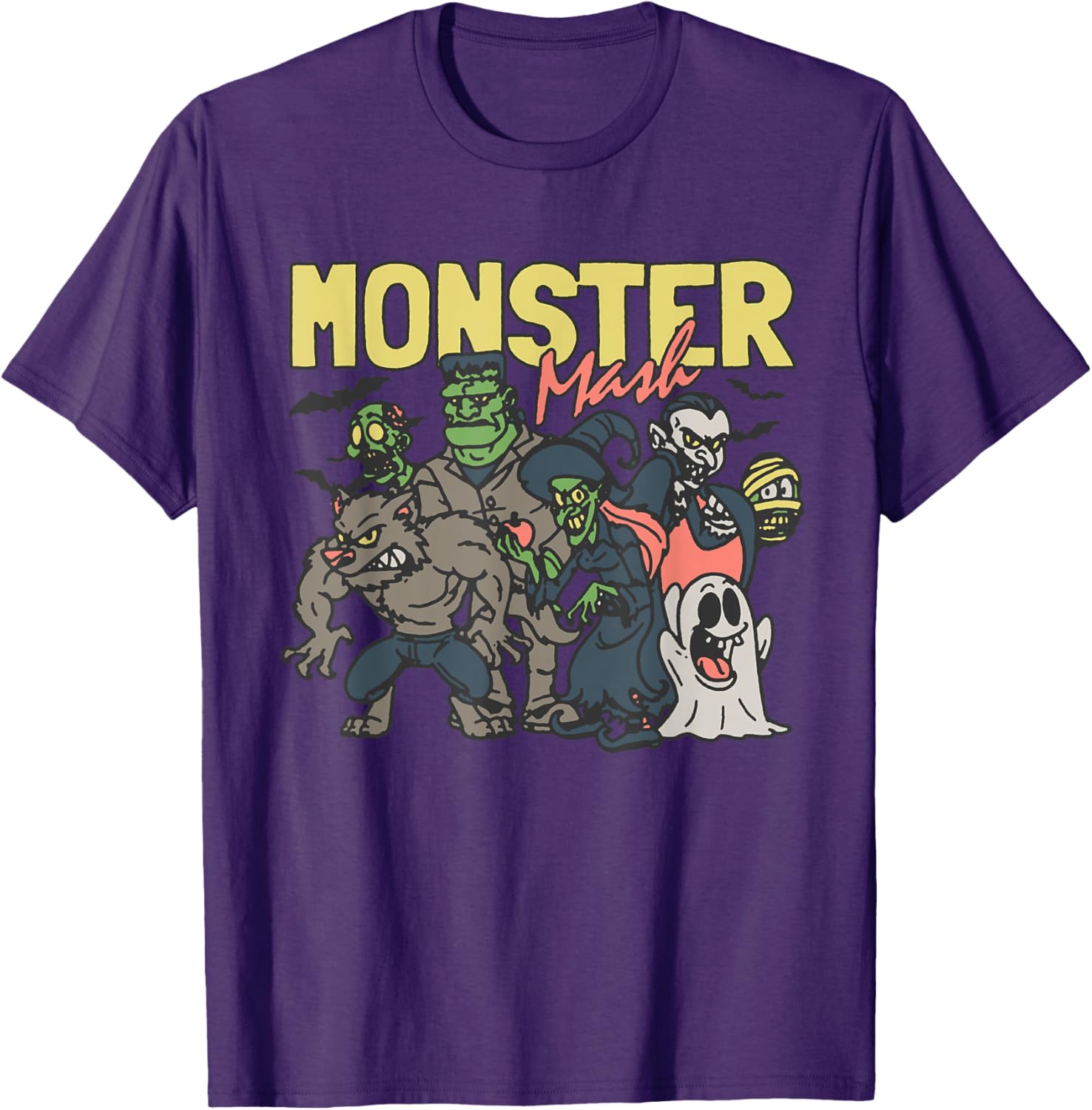 Monster Mash Halloween T-Shirt Fun Costume Characters for Parties - 1