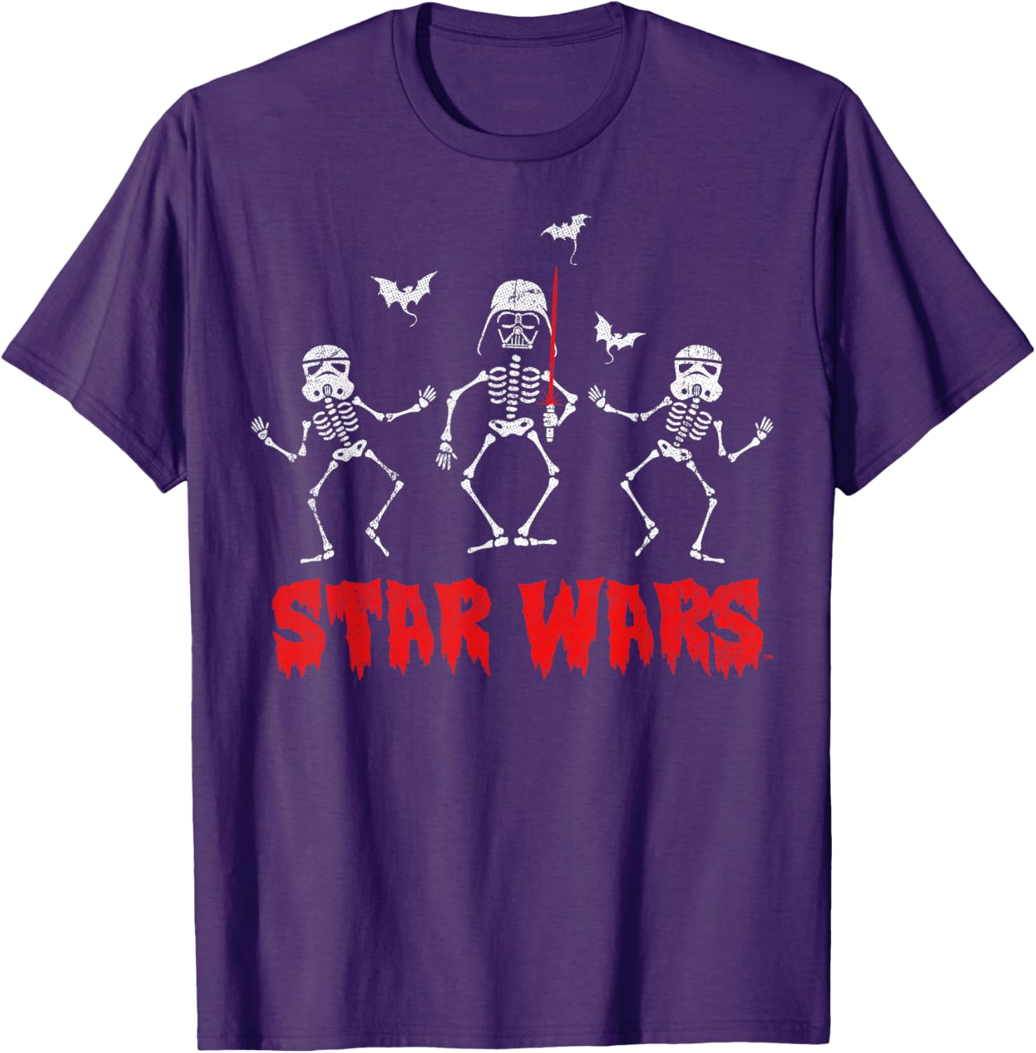Star Wars Halloween Darth Vader Spooky Skeleton T-Shirt for Fun loving Fans - 2