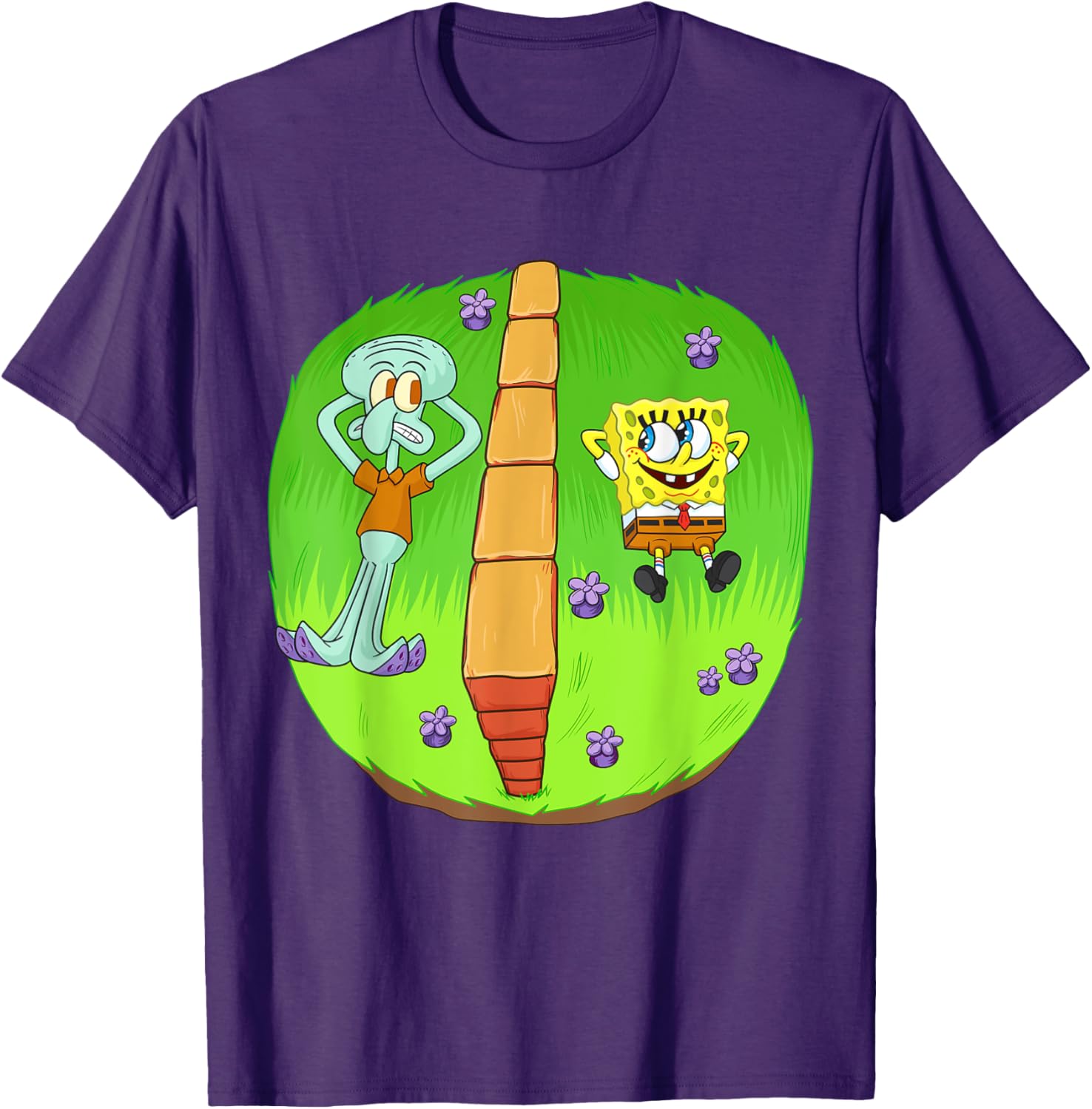 Mademark SpongeBob Squidward Wall In Between T-Shirt for Fun Style - 5