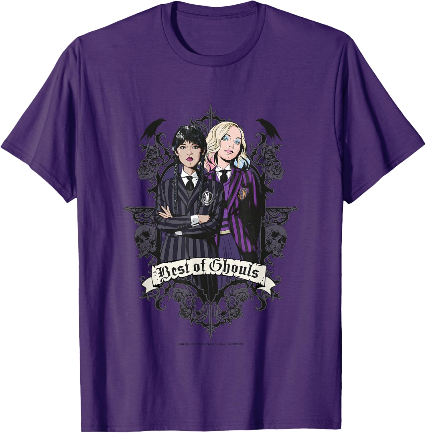 Ghouls Wednesday and Enid T-Shirt for Fans of Wednesday Series - 7