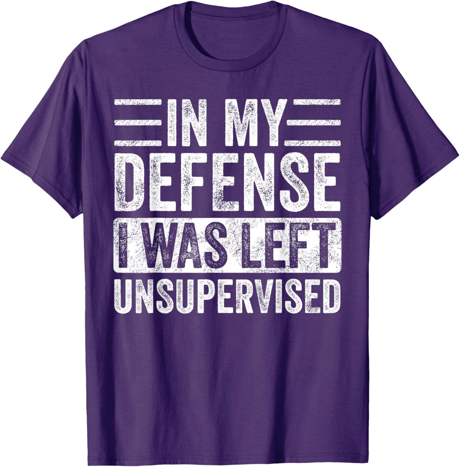 Funny Retro Vintage T-Shirt In My Defense I Was Left Unsupervised - 10