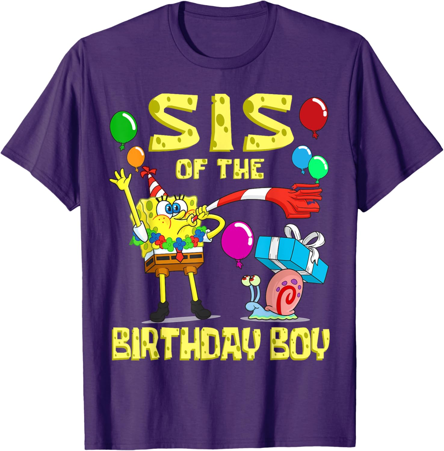 Mademark SpongeBob Sister of the Birthday Boy Party T-Shirt for Kids - 14