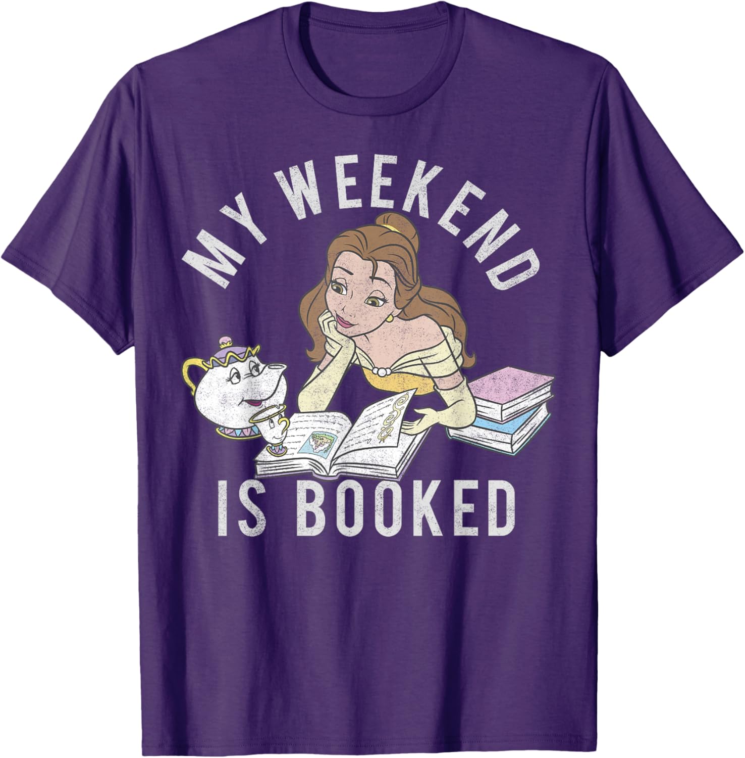 Disney Beauty and the Beast Belle My Weekend Is Booked T-Shirt Small - 9