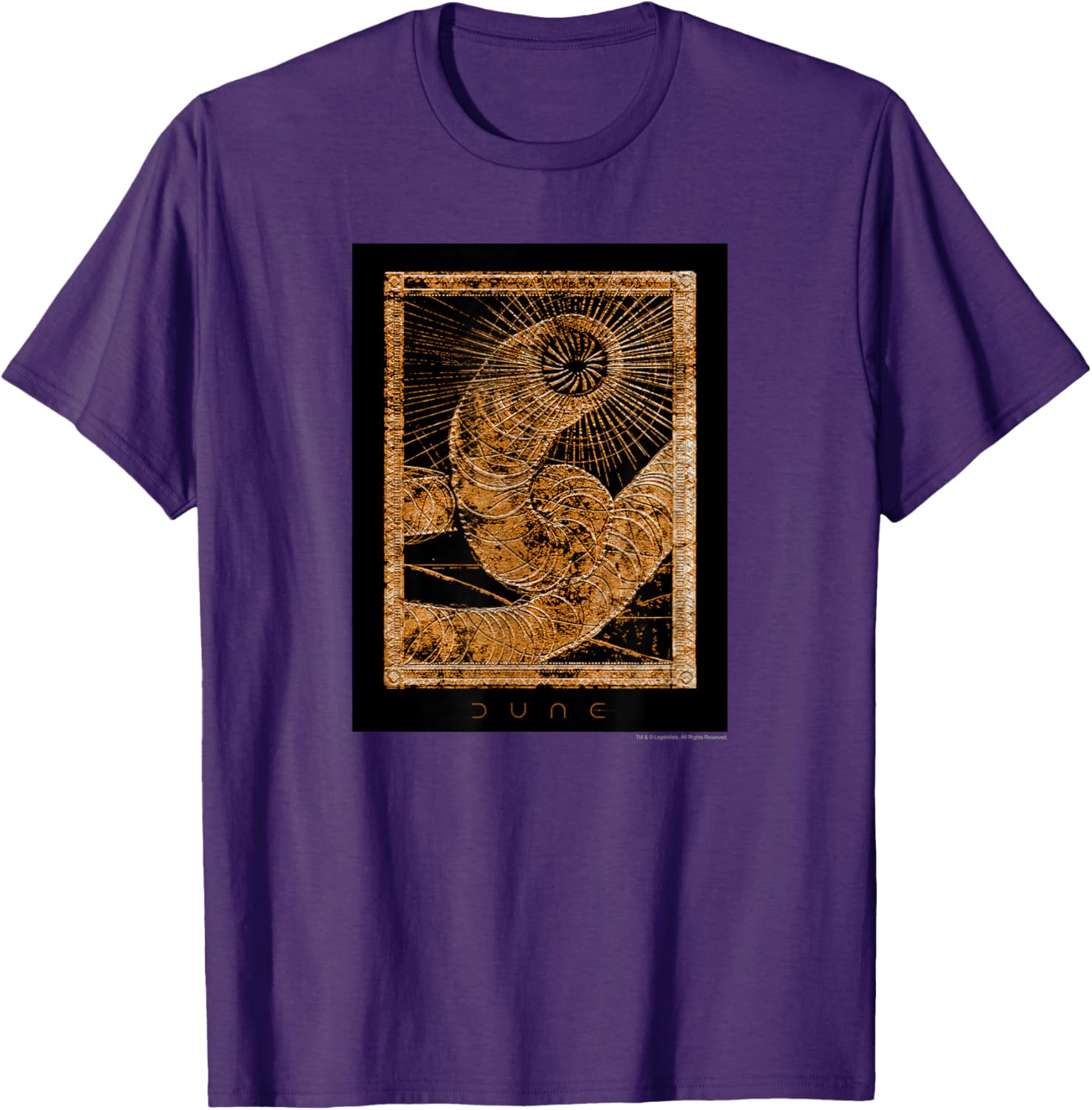 Dune Golden Sandworm T-Shirt for Fans of Sci-Fi and Adventure - 4
