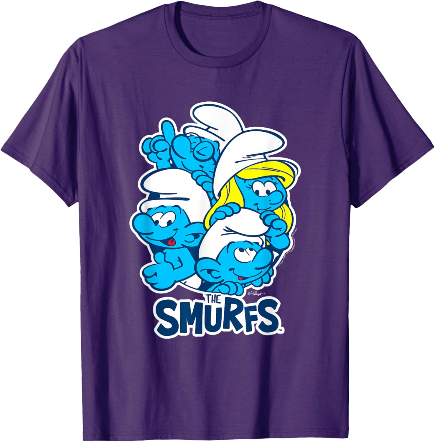 Cute Smurfs Group T-Shirt for Fans - Fun and Colorful Apparel - 7