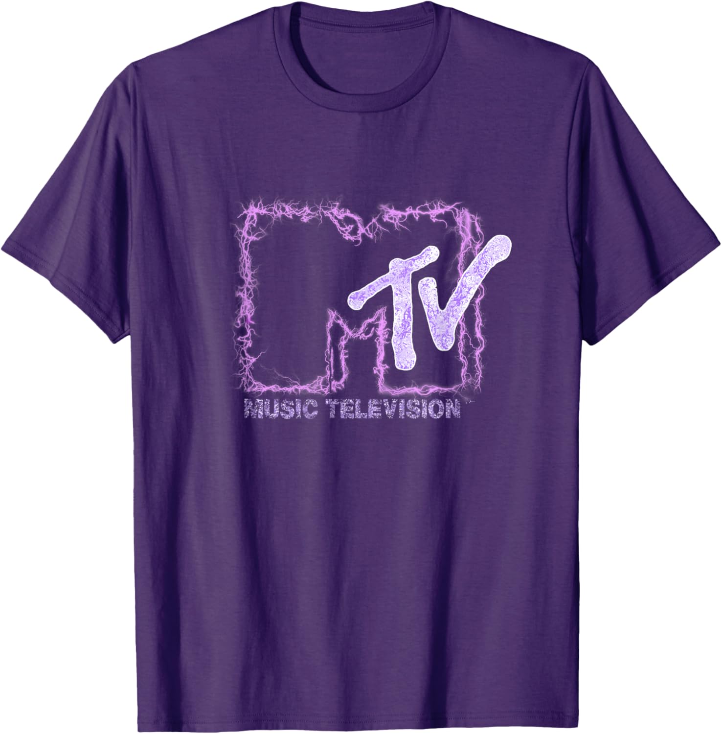 Mademark x MTV Official Logo T-Shirt with Purple Electric Flashes - 2