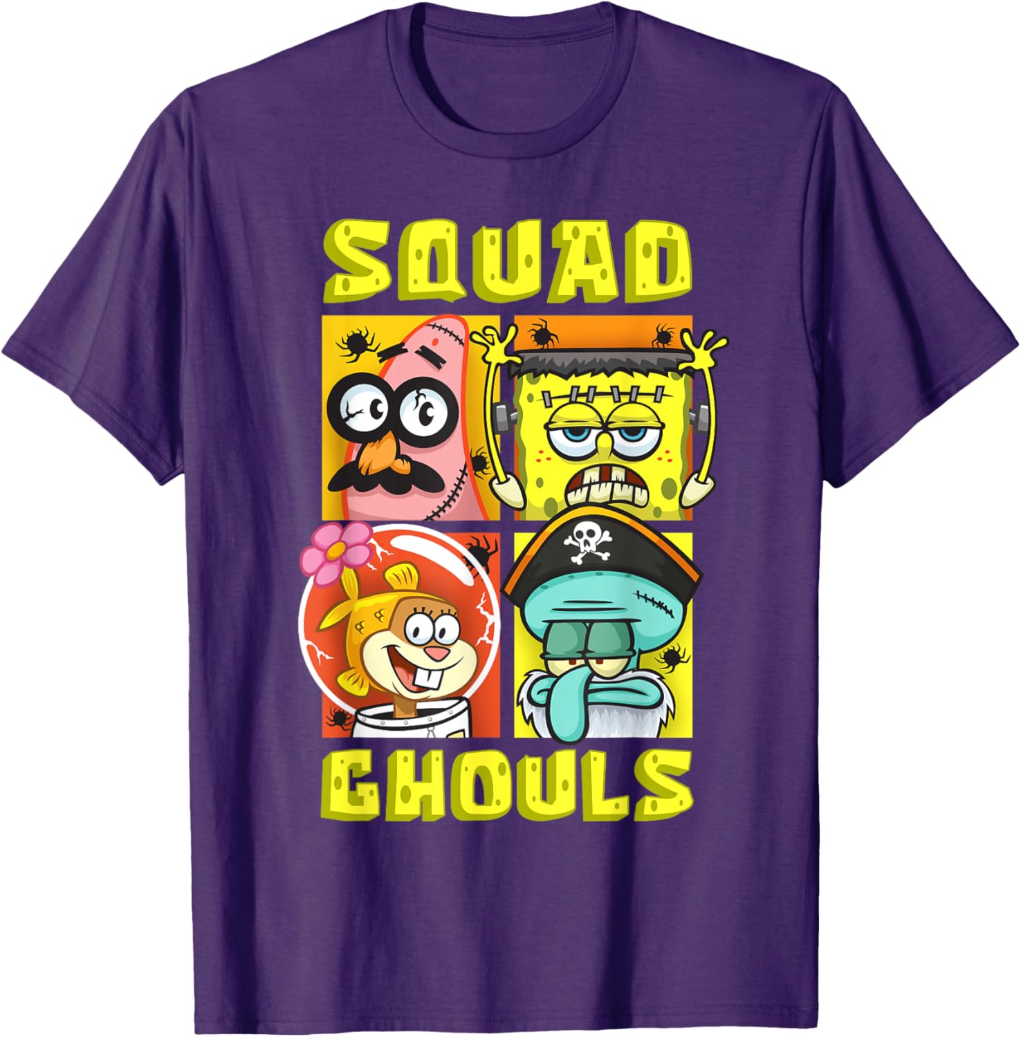Mademark SpongeBob Halloween Squad T-Shirt with Patrick, Squidward & Sandy - 18