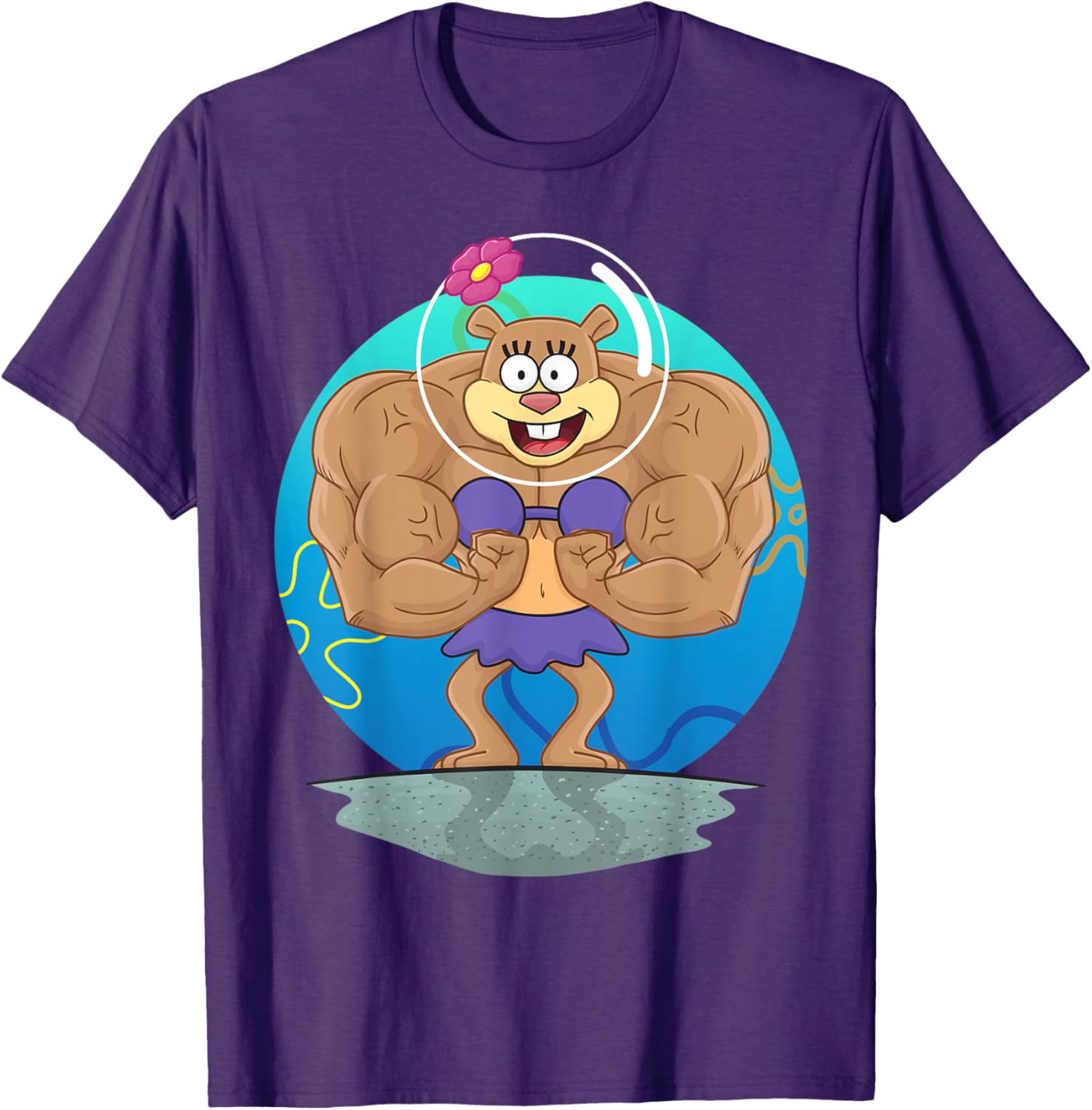 Mademark SpongeBob SquarePants Sandy Cheeks Muscle T-Shirt for Fans - 3