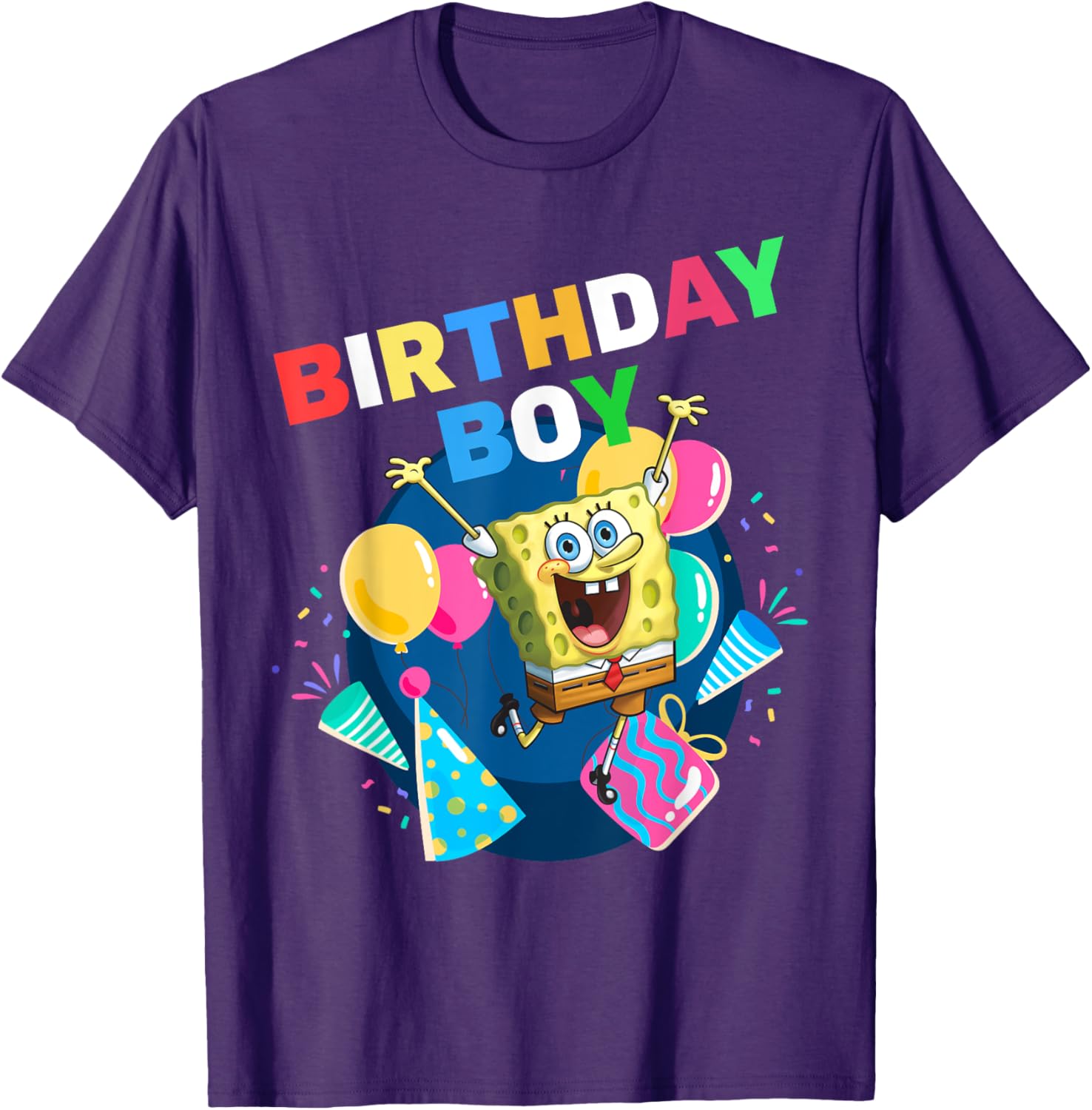 Mademark SpongeBob SquarePants Birthday Boy Celebration T-Shirt for Kids - 18