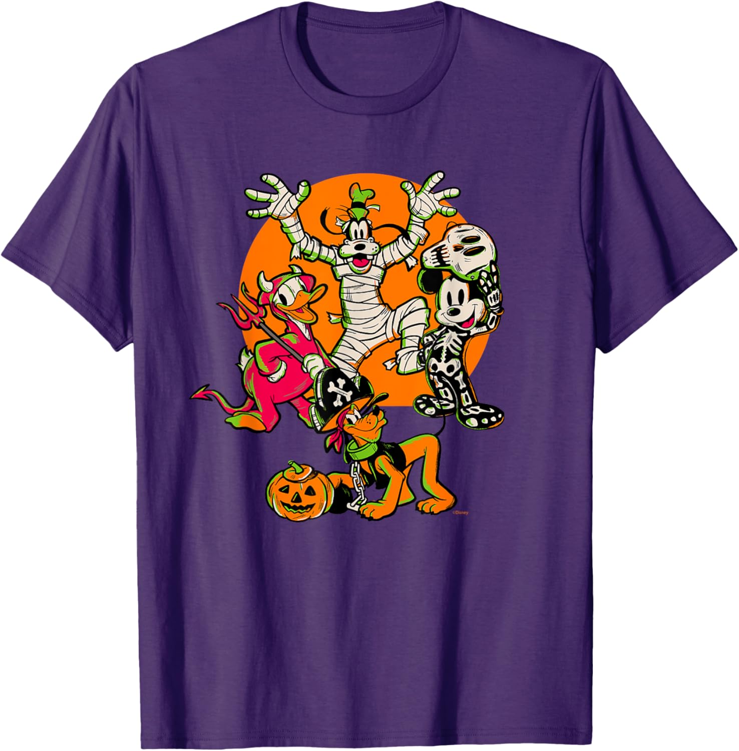 Disney 100 Mickey, Donald, Goofy & Pluto Halloween Costume T-Shirt - 21