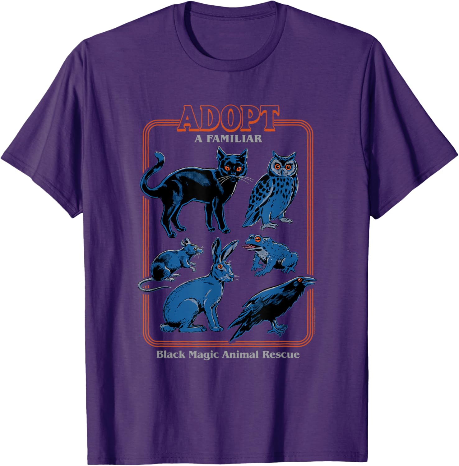 Steven Rhodes Black Magic Adopt a Familiar Retro T-Shirt for Fun Lovers - 2