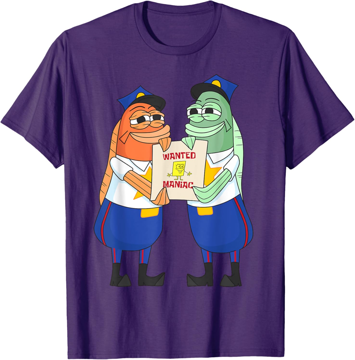 Mademark SpongeBob Wanted Maniac T-Shirt for Fun and Fashion Lovers - 10