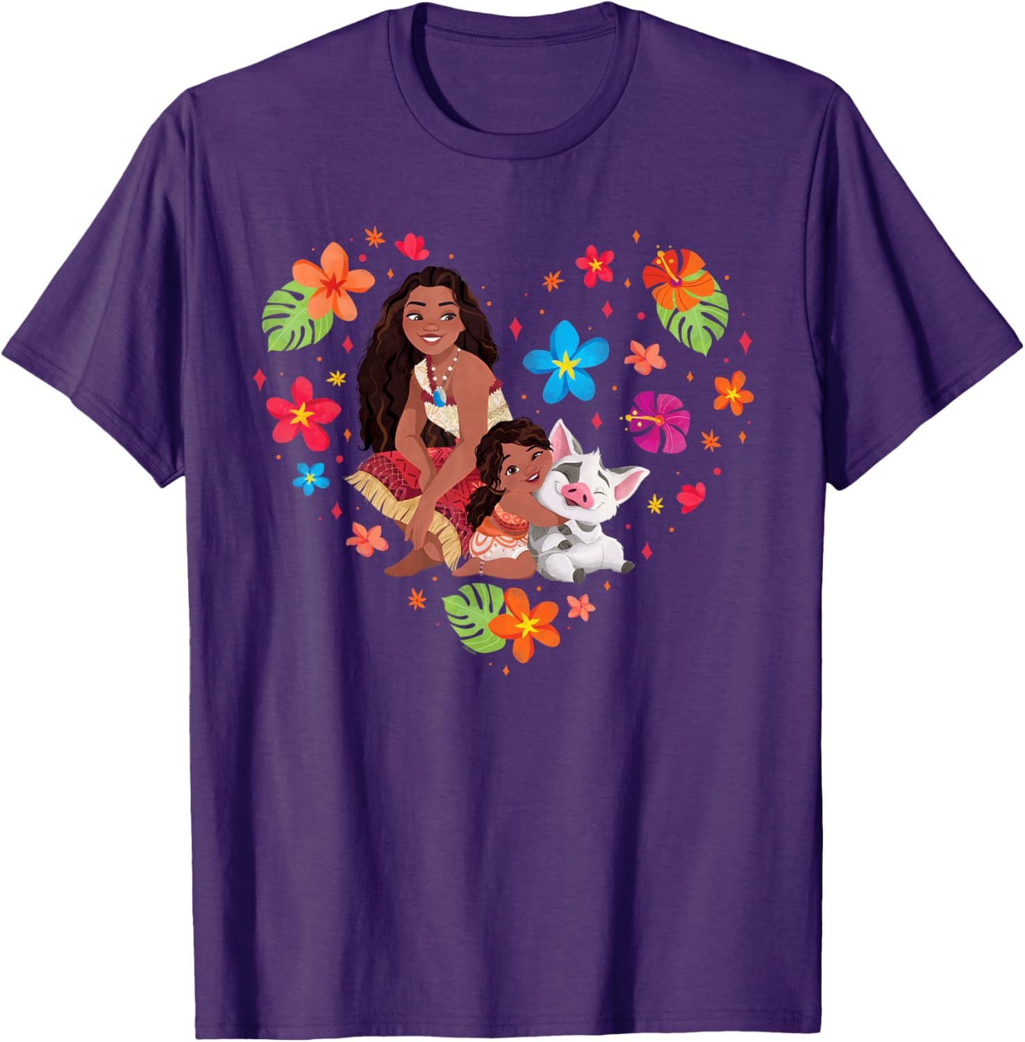Disney Moana Tropical Heart Sisters T-Shirt with Moana Simea and Pua - 16