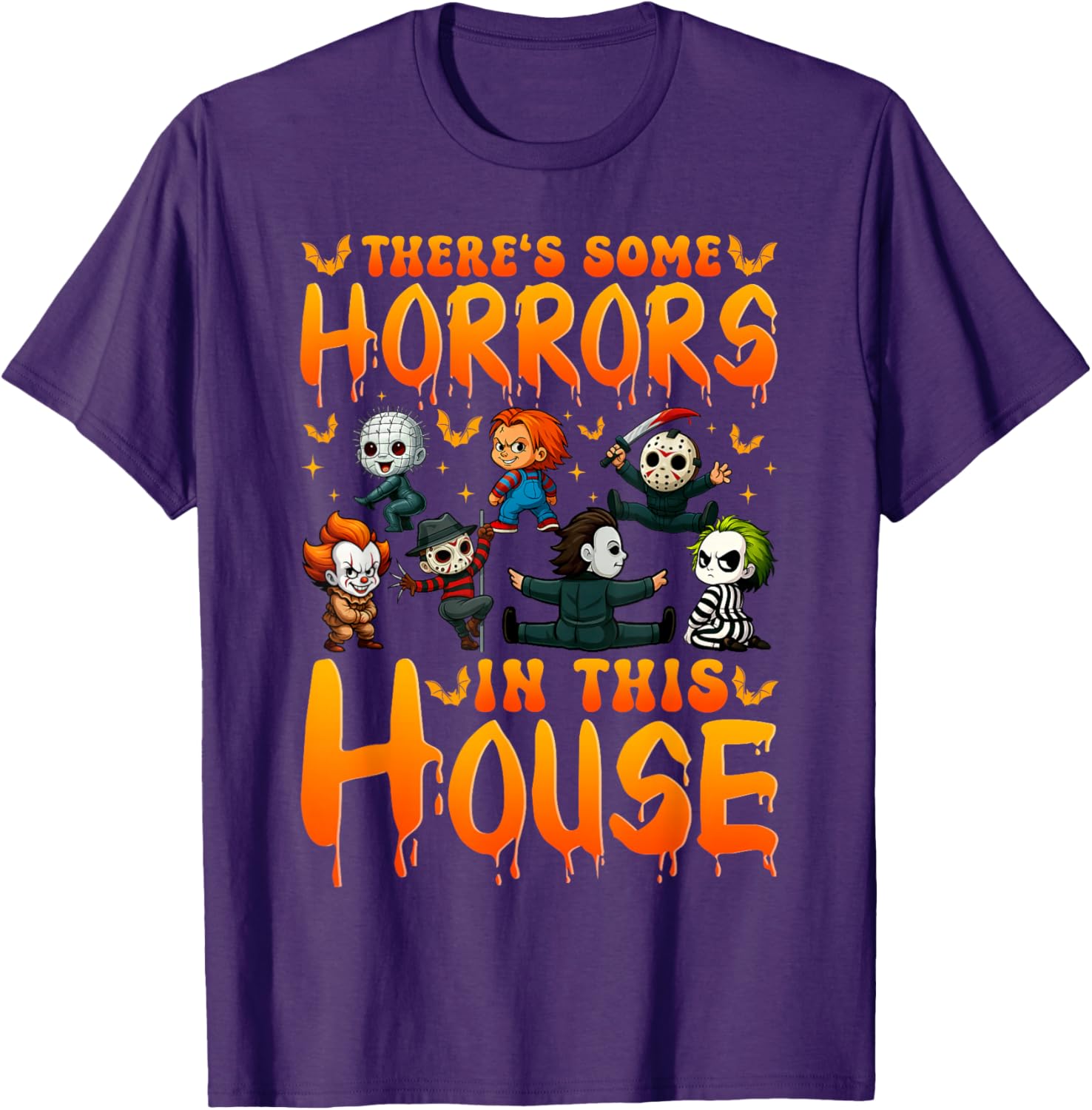 Funny Horror Characters T-Shirt for Spooky Style Lovers - 11