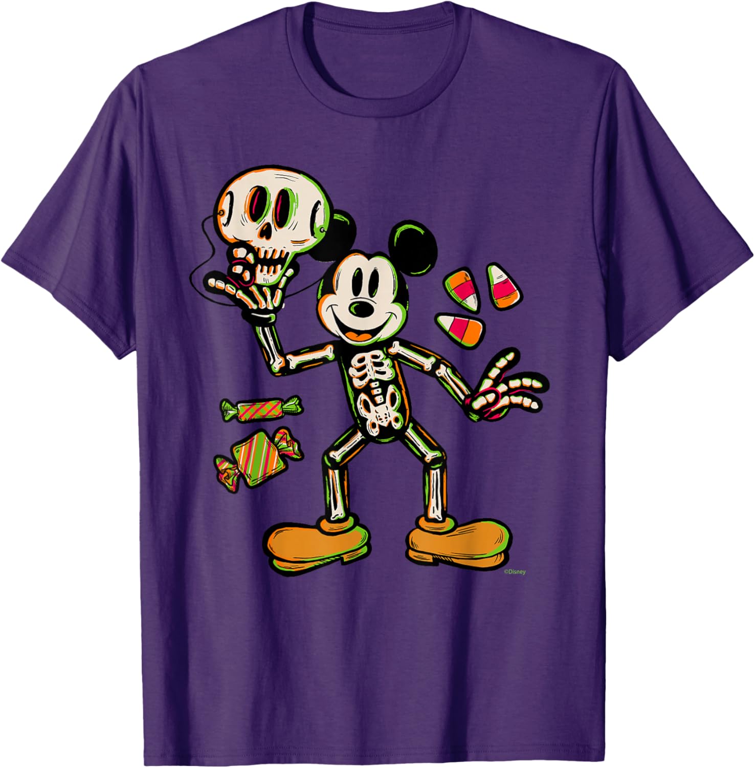 Mickey Mouse Halloween Trick or Treat Skeleton Costume T-Shirt for Kids - 19