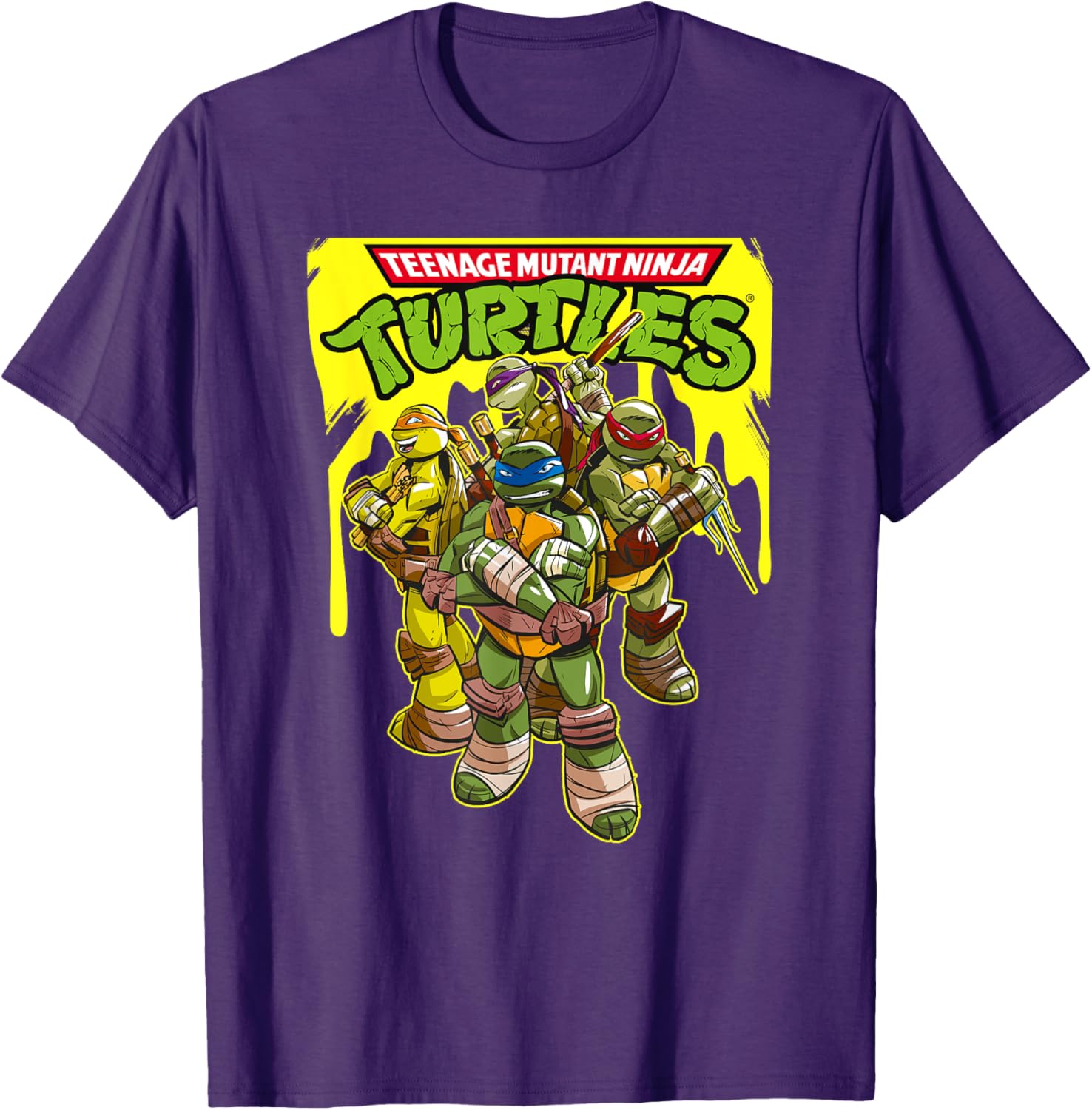 Mademark TMNT Yellow Splatter Paint T-Shirt for Fun Teenage Mutant Ninja Turtles Fans - 9