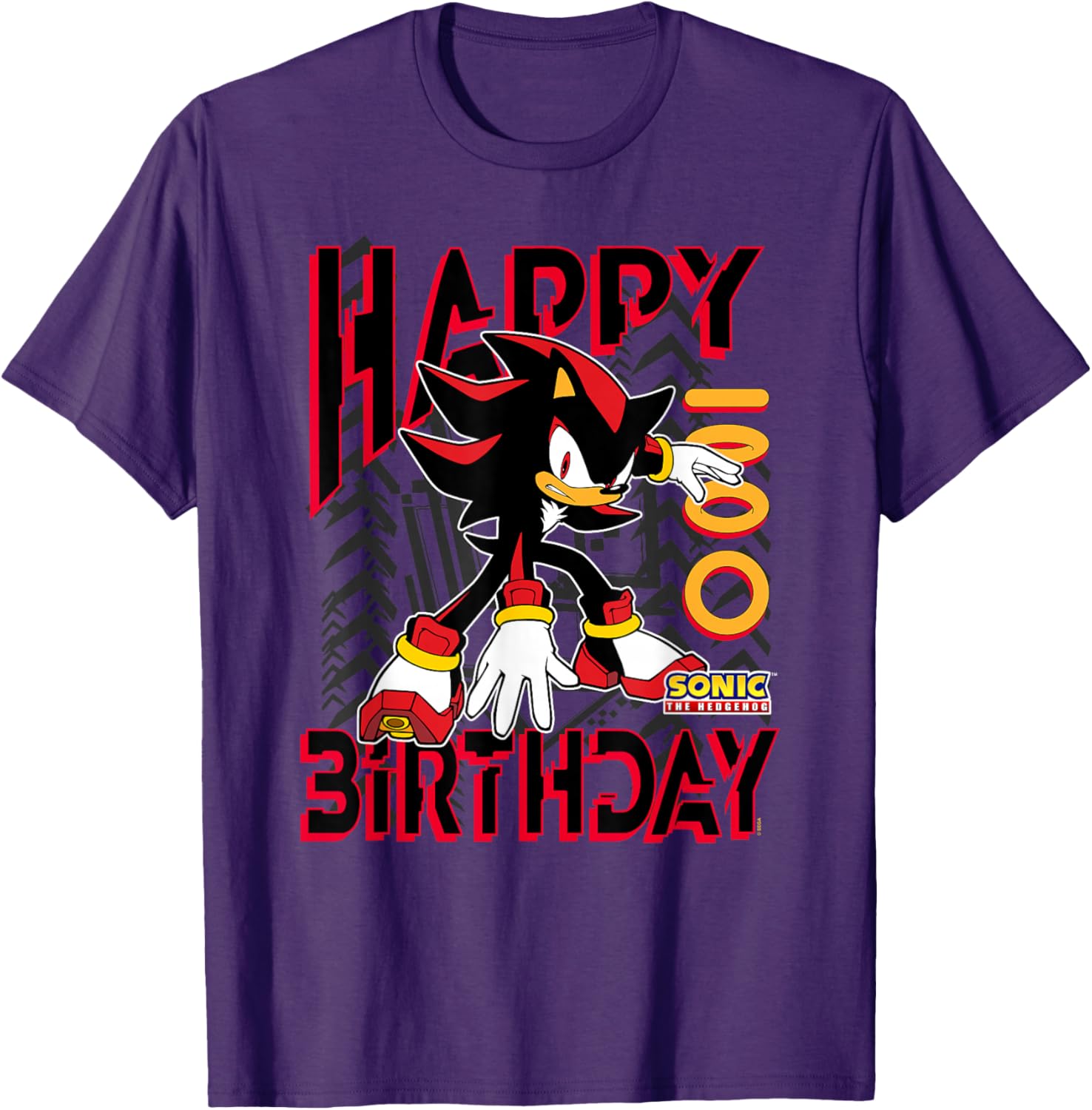 Sonic The Hedgehog Shadow Grid Birthday Poster T-Shirt for Fans - 7
