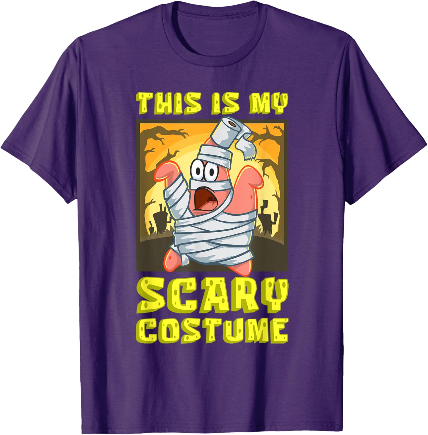 Mademark SpongeBob Halloween Patrick Mummy T-Shirt Fun Costume Apparel - 3