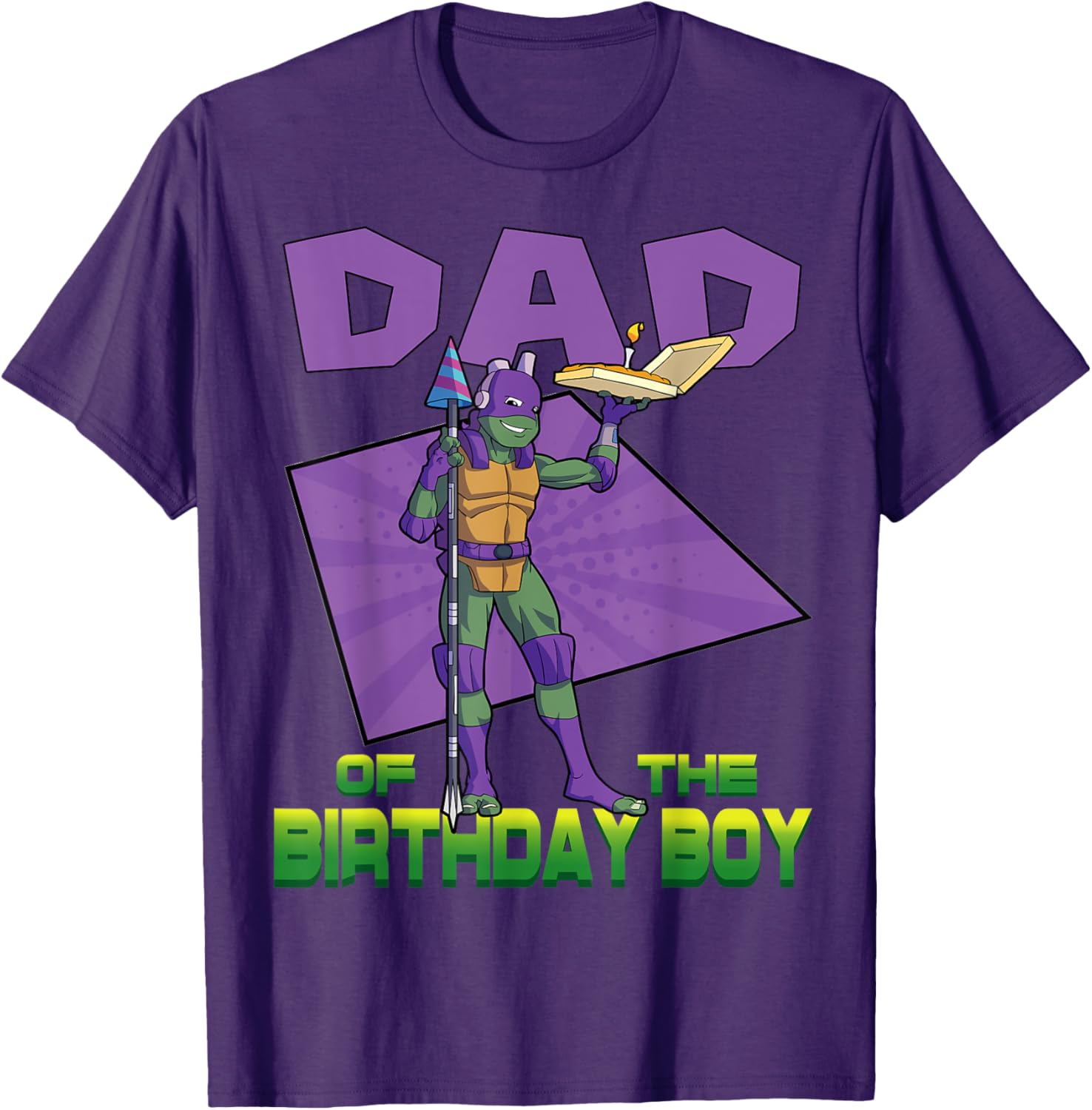 Mademark TMNT Donnie Daddy of the Birthday Boy Pizza Party T-Shirt - 9