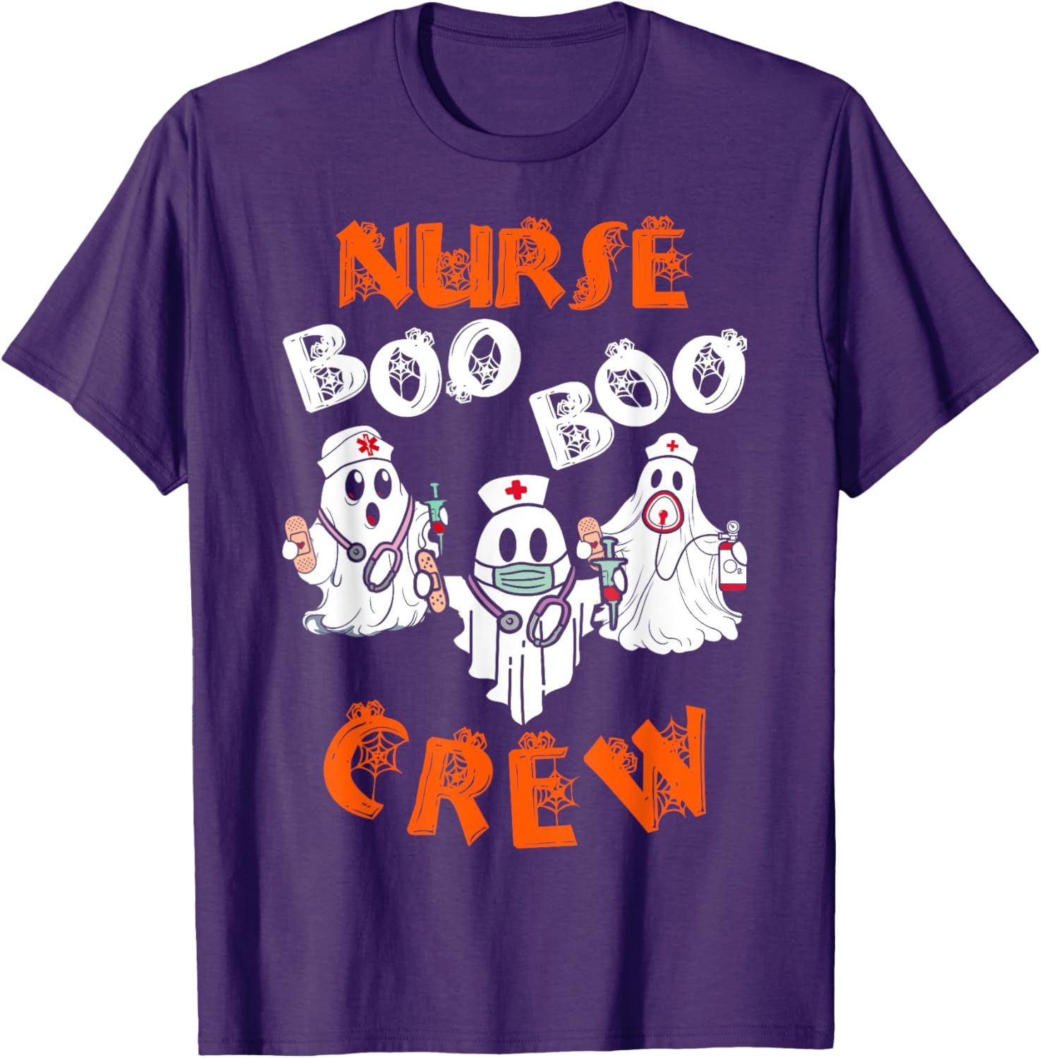 Funny Boo Nurse Scrub Ghost Halloween Costume T-Shirt for Women - 7