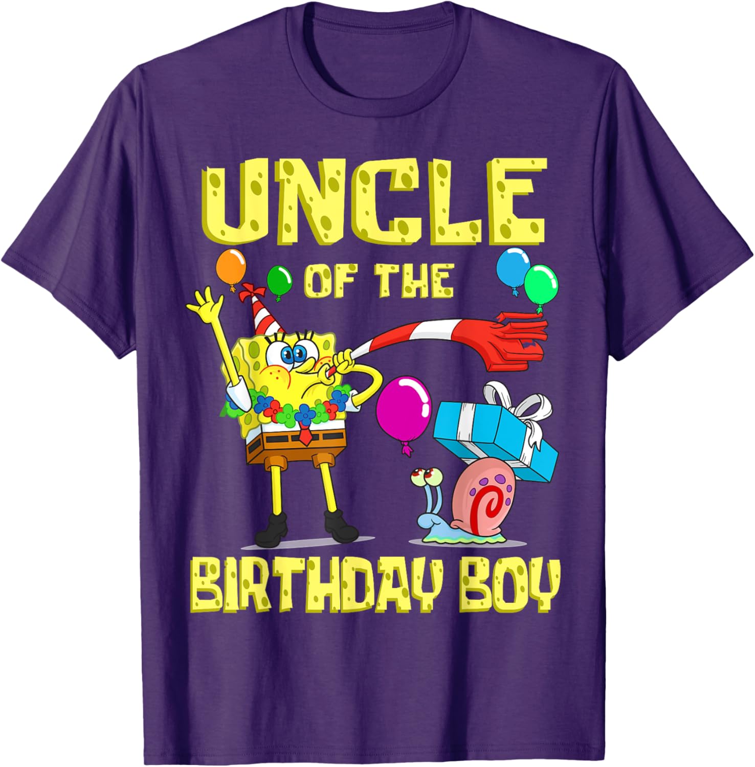 Mademark x SpongeBob SquarePants Birthday Party Uncle T-Shirt for Kids - 16