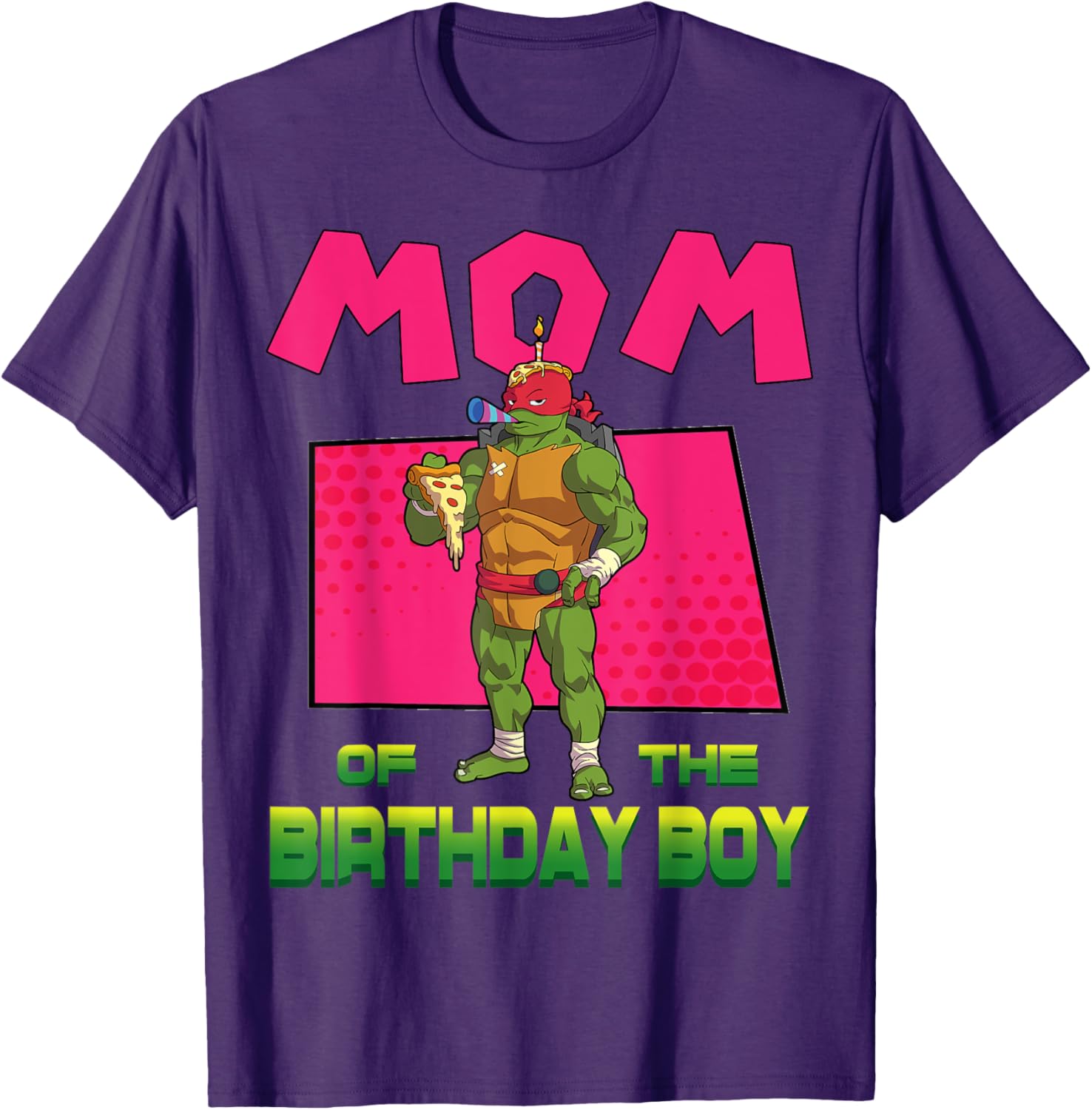 Mademark TMNT Raph Birthday Boy Pizza Party T-Shirt for Kids - 9