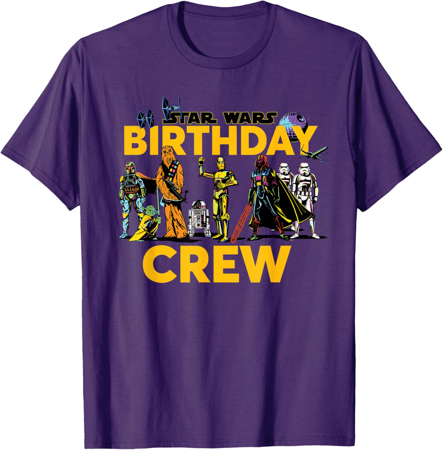 Star Wars Birthday Crew Matching T-Shirt for Classic Characters Fans - 16