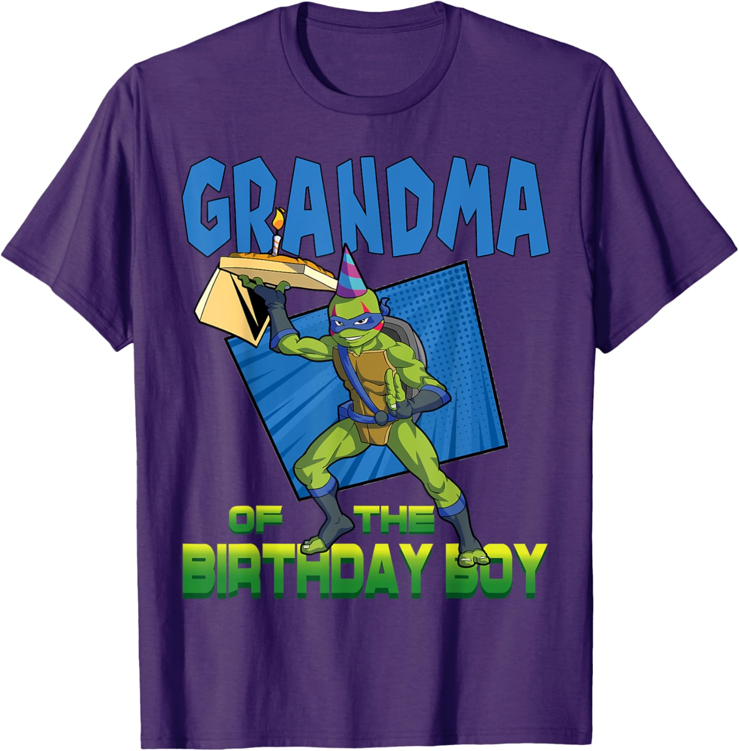 Mademark TMNT Leo Grandma Birthday Pizza Party T-Shirt for Kids - 16