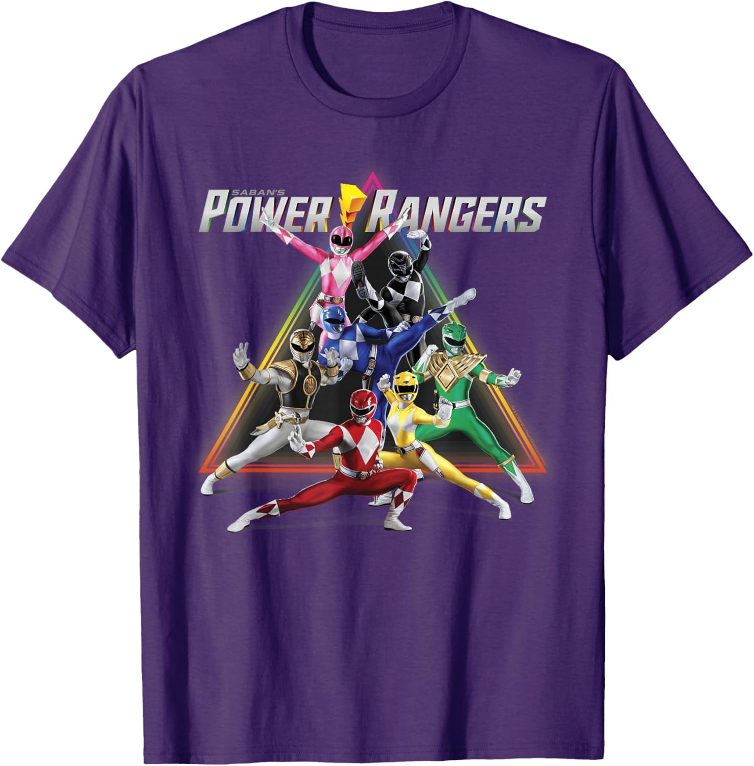 Power Rangers Rainbow Pyramid Retro T-Shirt for Fans and Collectors - 10