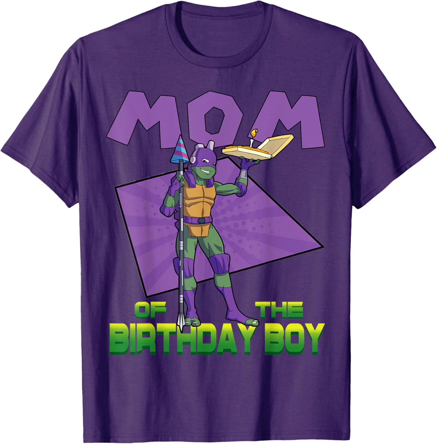 Donnie Mommy of the Birthday Boy Pizza Party T-Shirt for TMNT Fans - 14