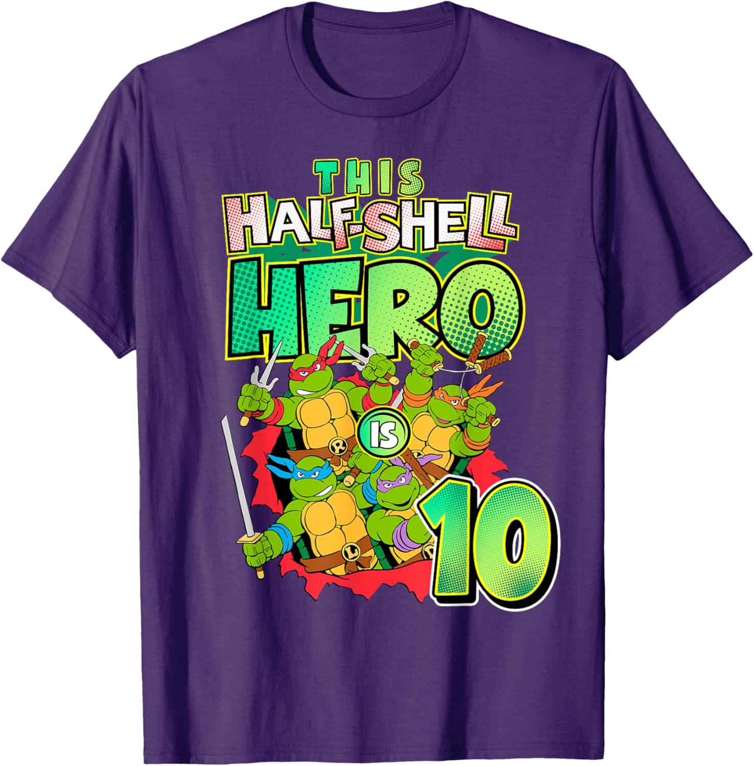 Mademark TMNT This Half Shell Hero Kids T-Shirt for Ninja Turtles Fans - 3