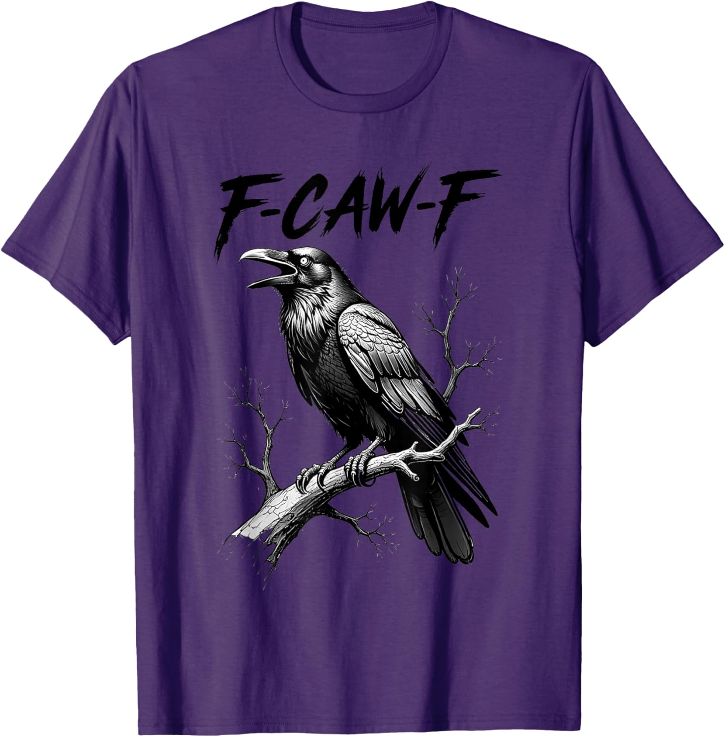 Funny Black Crow Lover T-Shirt - Dark Humor Black Bird Design - 13