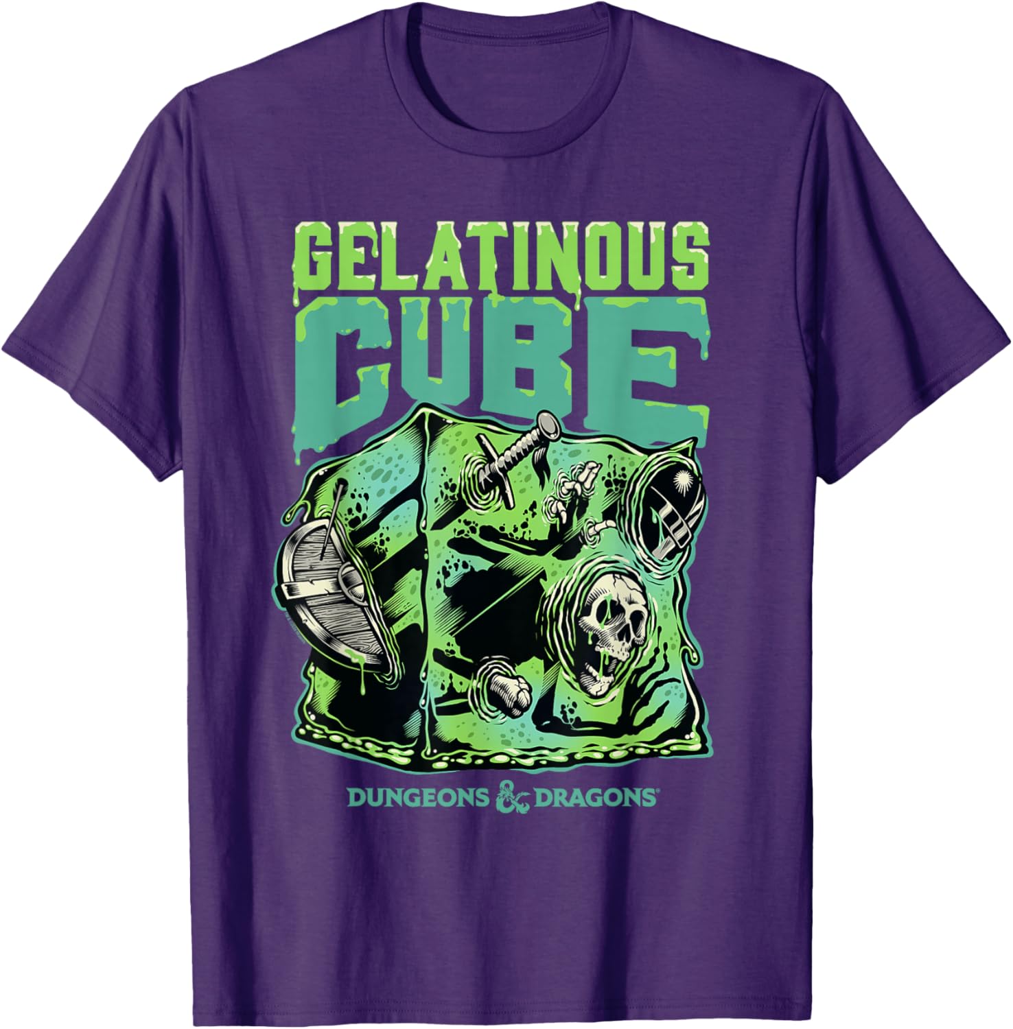 Dungeons and Dragons Gelatinous Cube T-Shirt for Fantasy Fans and Gamers - 1