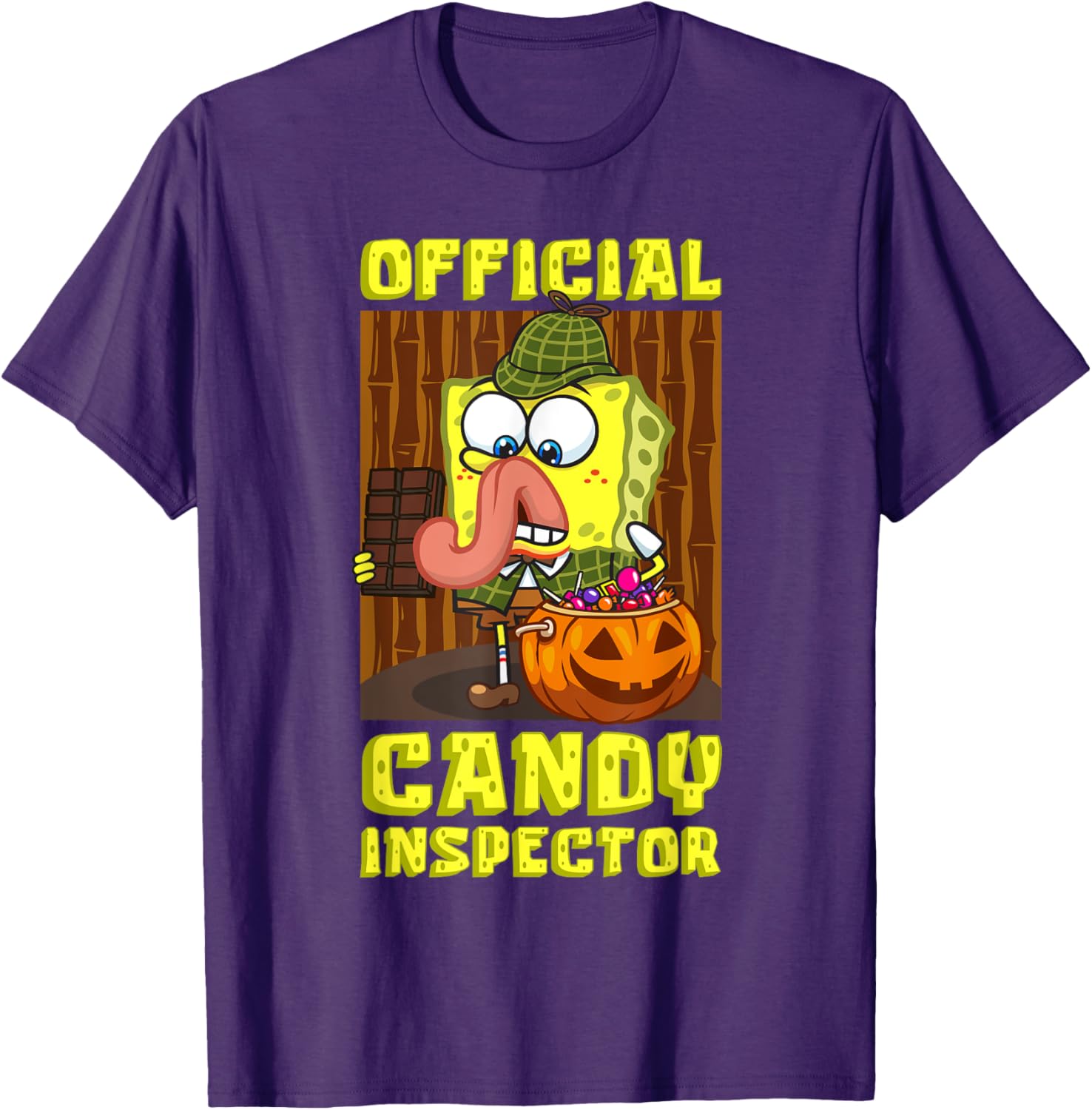 Mademark SpongeBob SquarePants Halloween Candy Inspector Fun T-Shirt - 1
