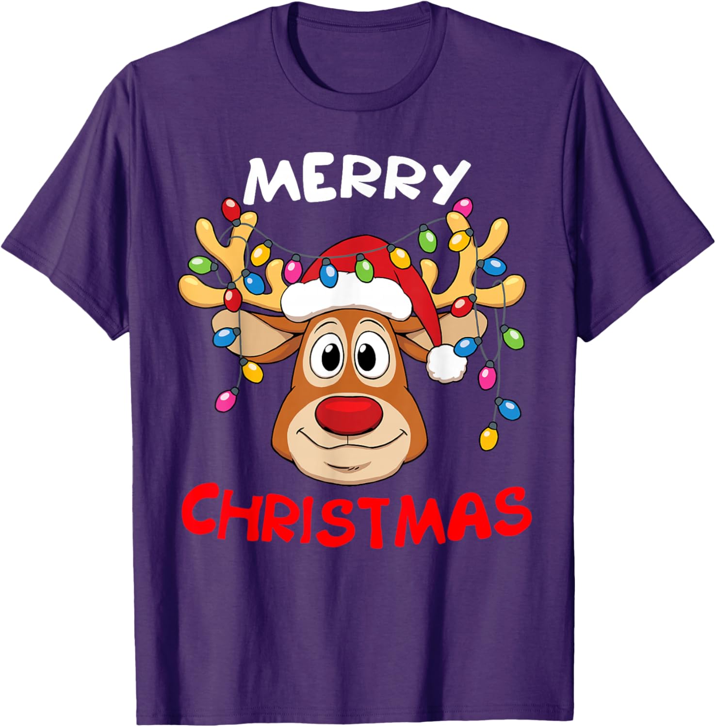 Merry Christmas Reindeer Family T-Shirt for Men and Women Fun Holiday Style - 16