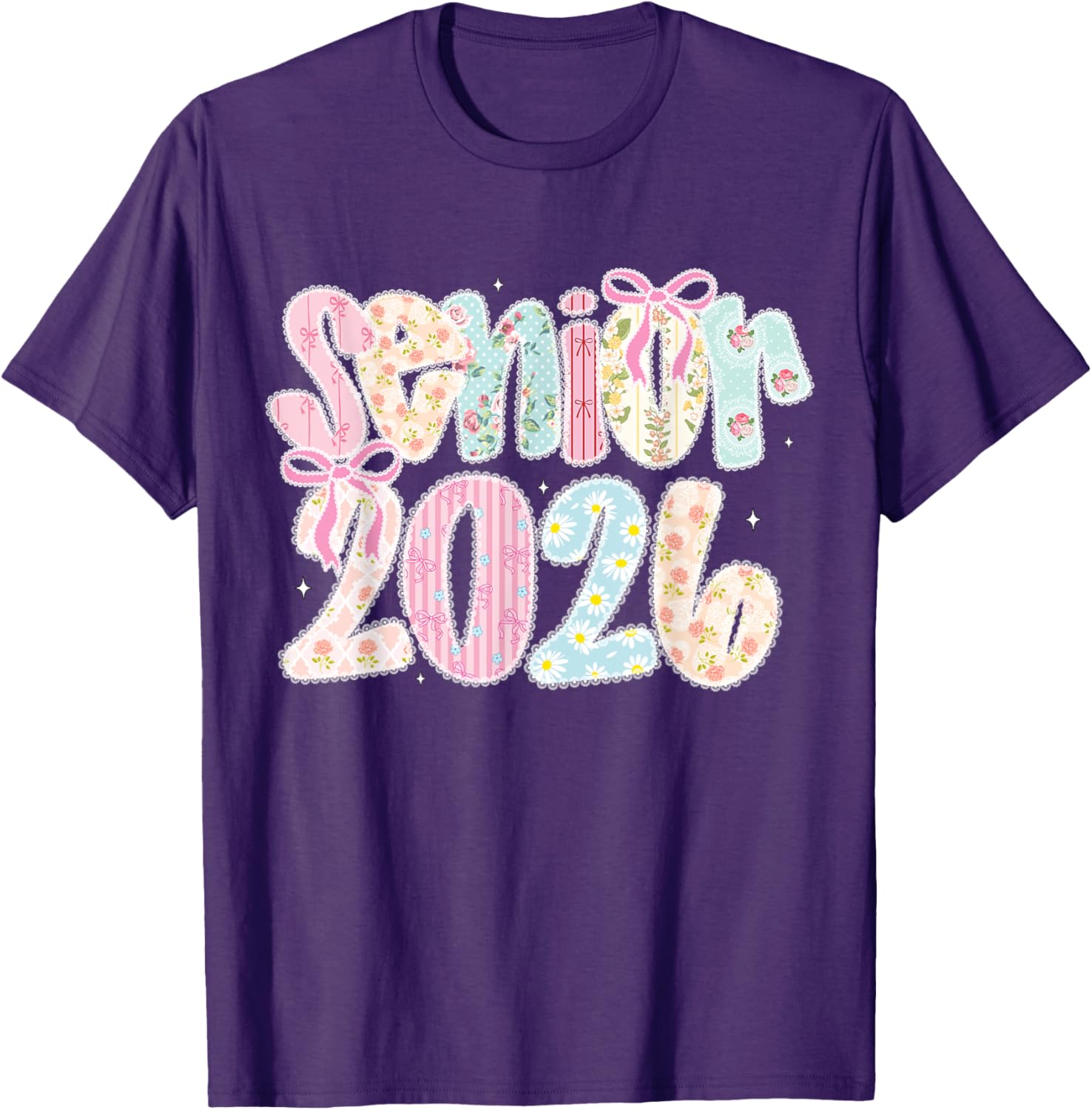 Coquette Lace Floral Pastel Graduation T-Shirt for Senior 2026 - 23