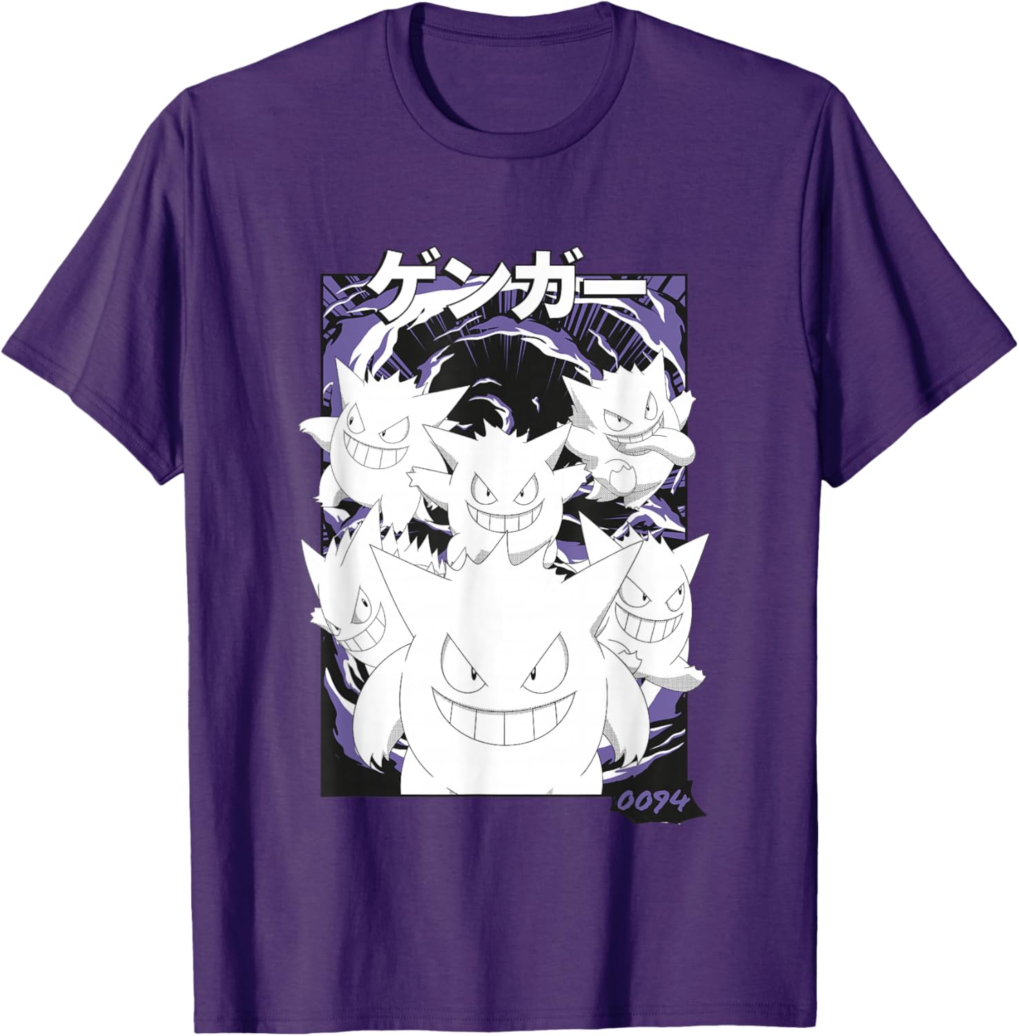 Vintage Pokémon Gengar 0094 T-Shirt with Multiple Faces Design - 4