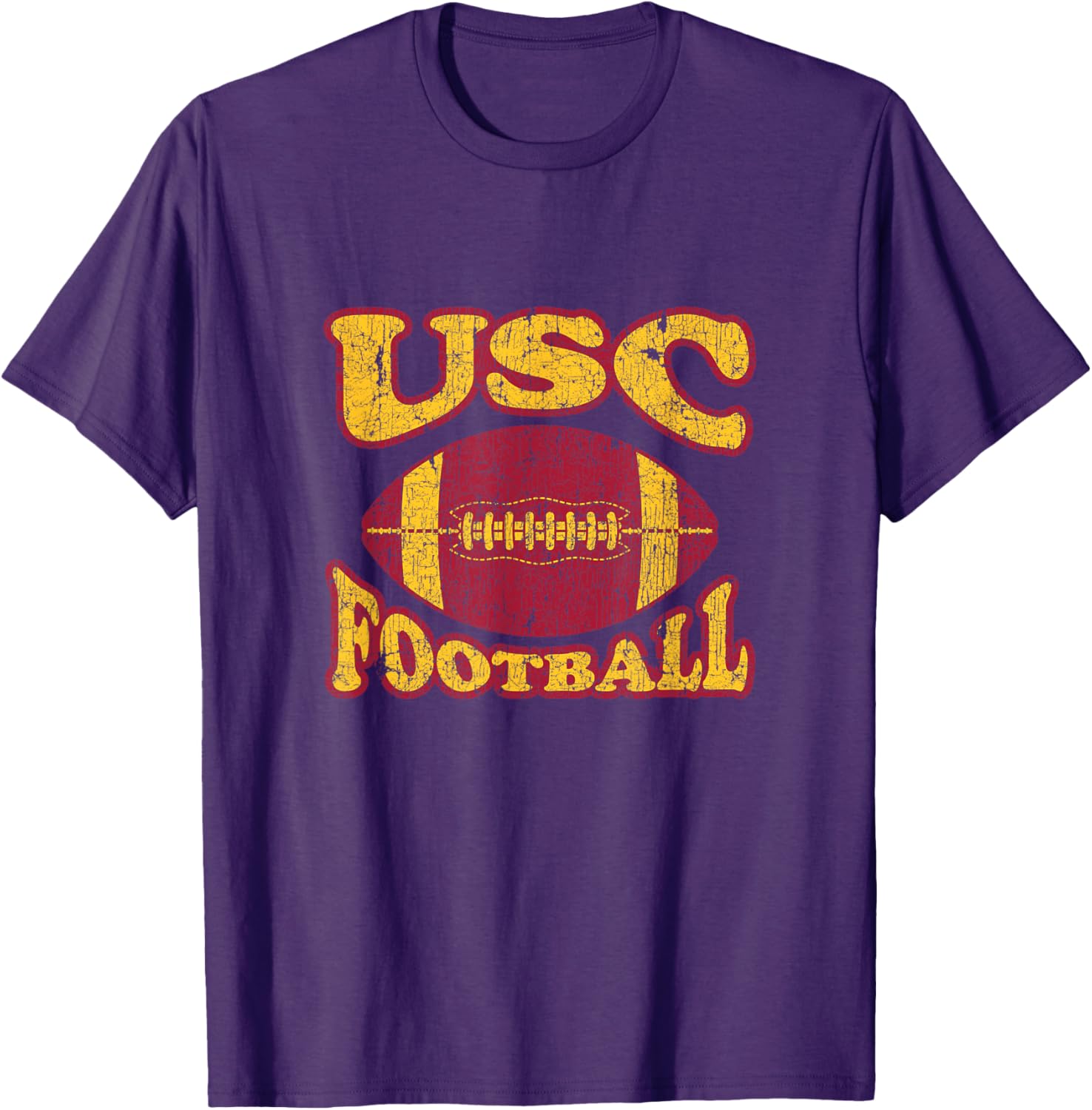 USC Trojans Distressed Retro Style Football T-Shirt for Fans - 9