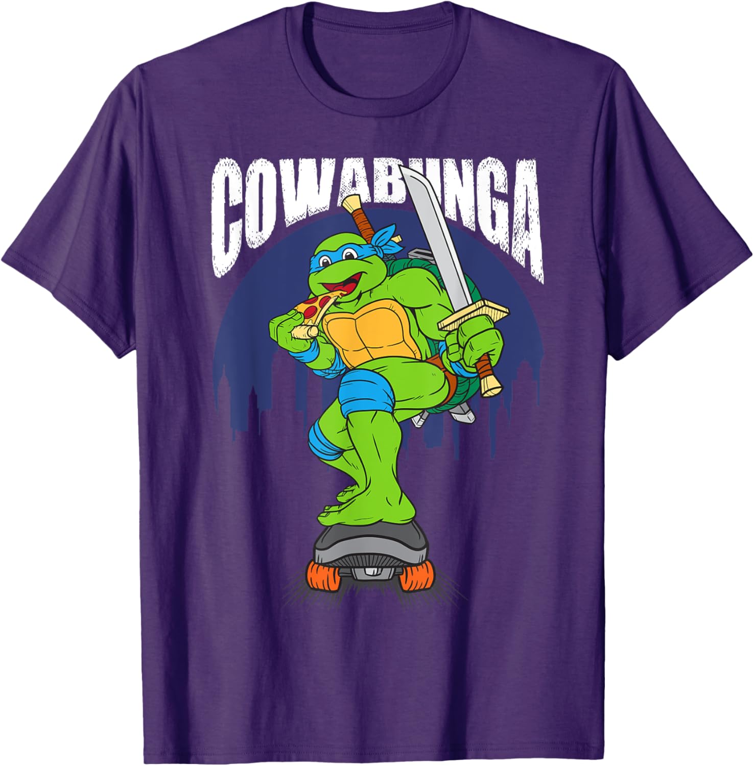 Cowabunga Leonardo on Skates T-Shirt - Fun Teenage Mutant Ninja Turtles Gear - 5