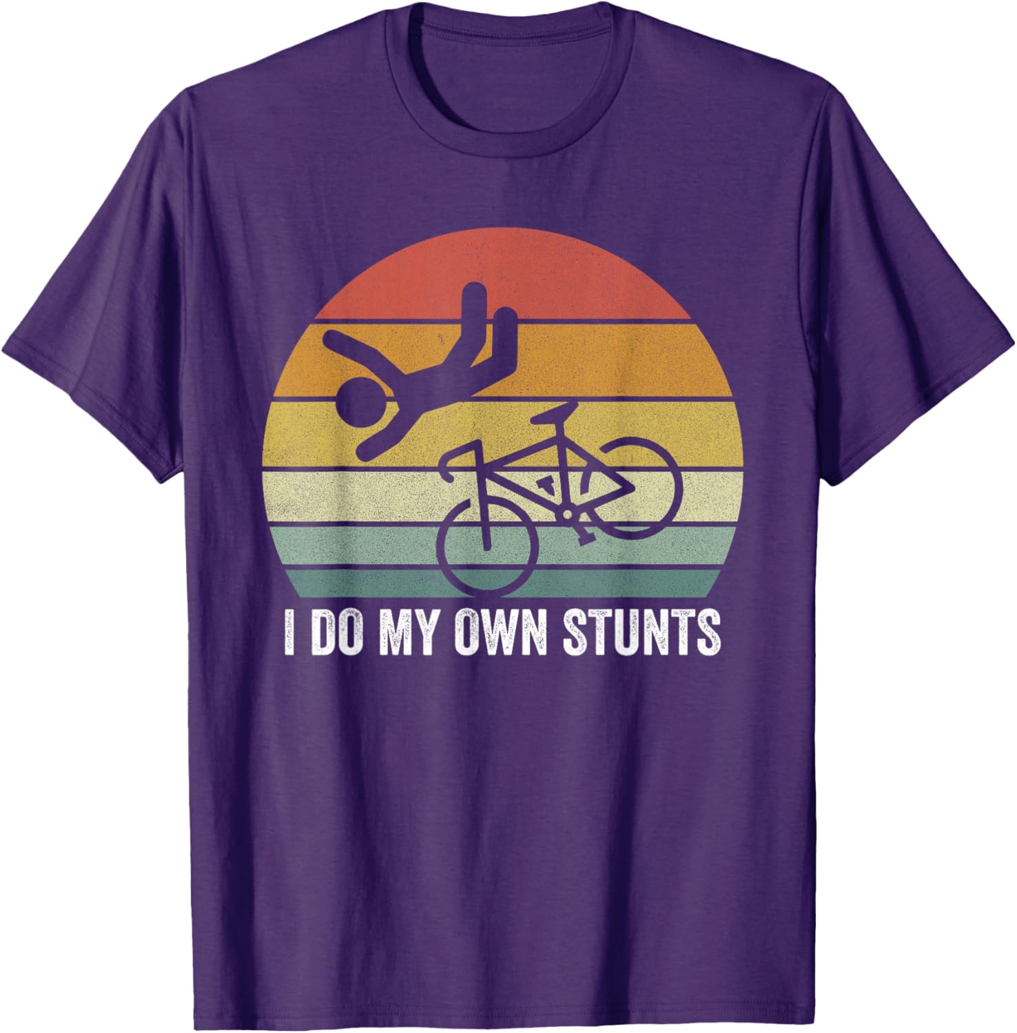 Vintage Retro I Do My Own Stunts Shirt for Bike Lovers - Fun T-Shirt - 10